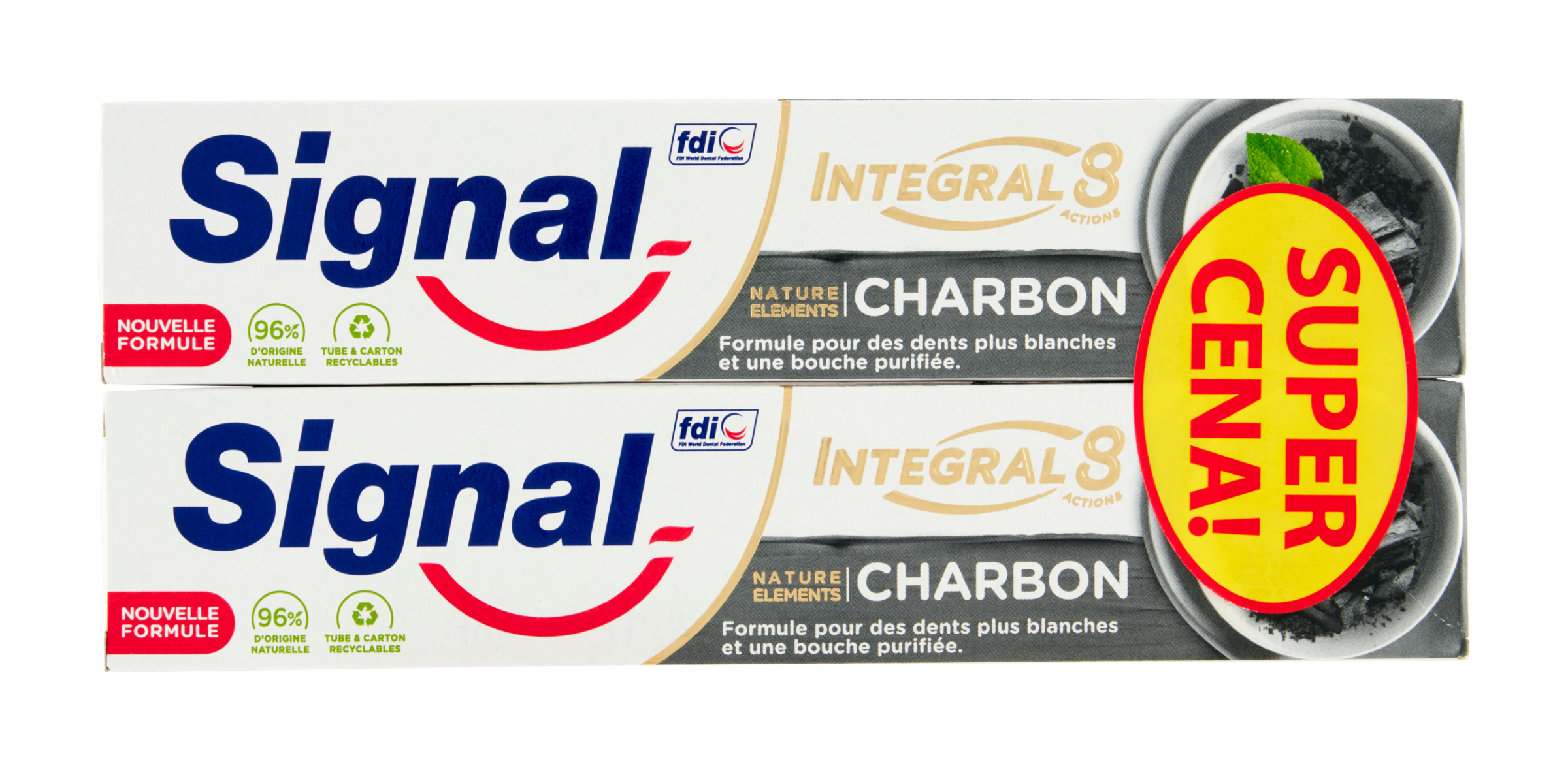 Zubní pasta Integral 8 Charcoal duopack