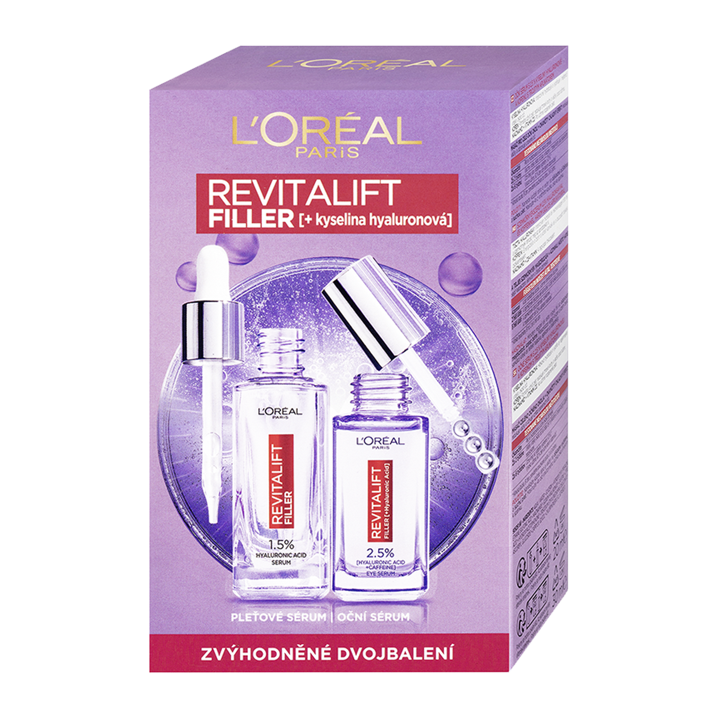 Pleťové a oční sérum proti vráskám Revitalift Filler [HA]