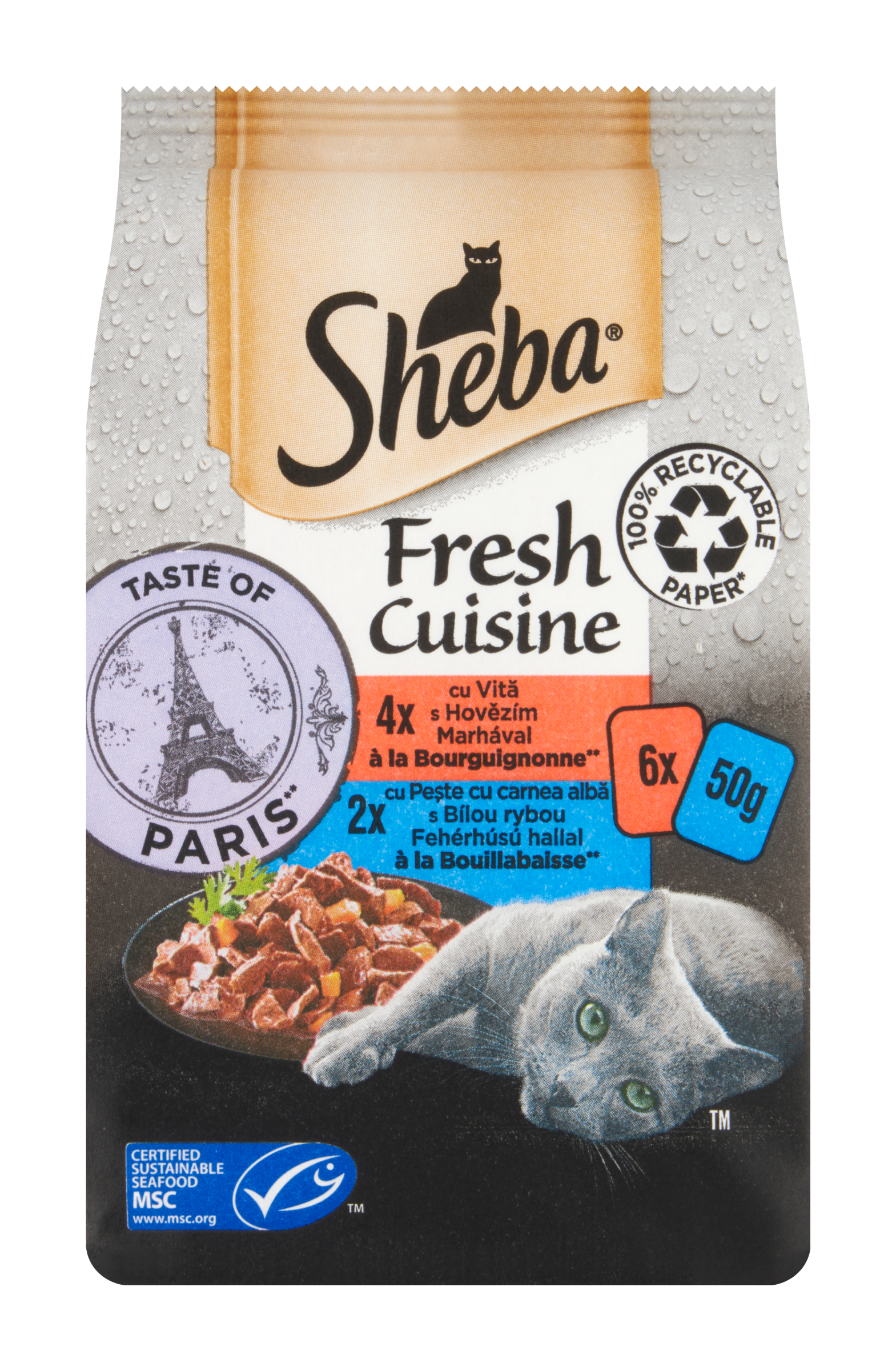 Kapsička s hovězím a bílou rybou Fresh Cuisine Taste of Paris 6x 50 g