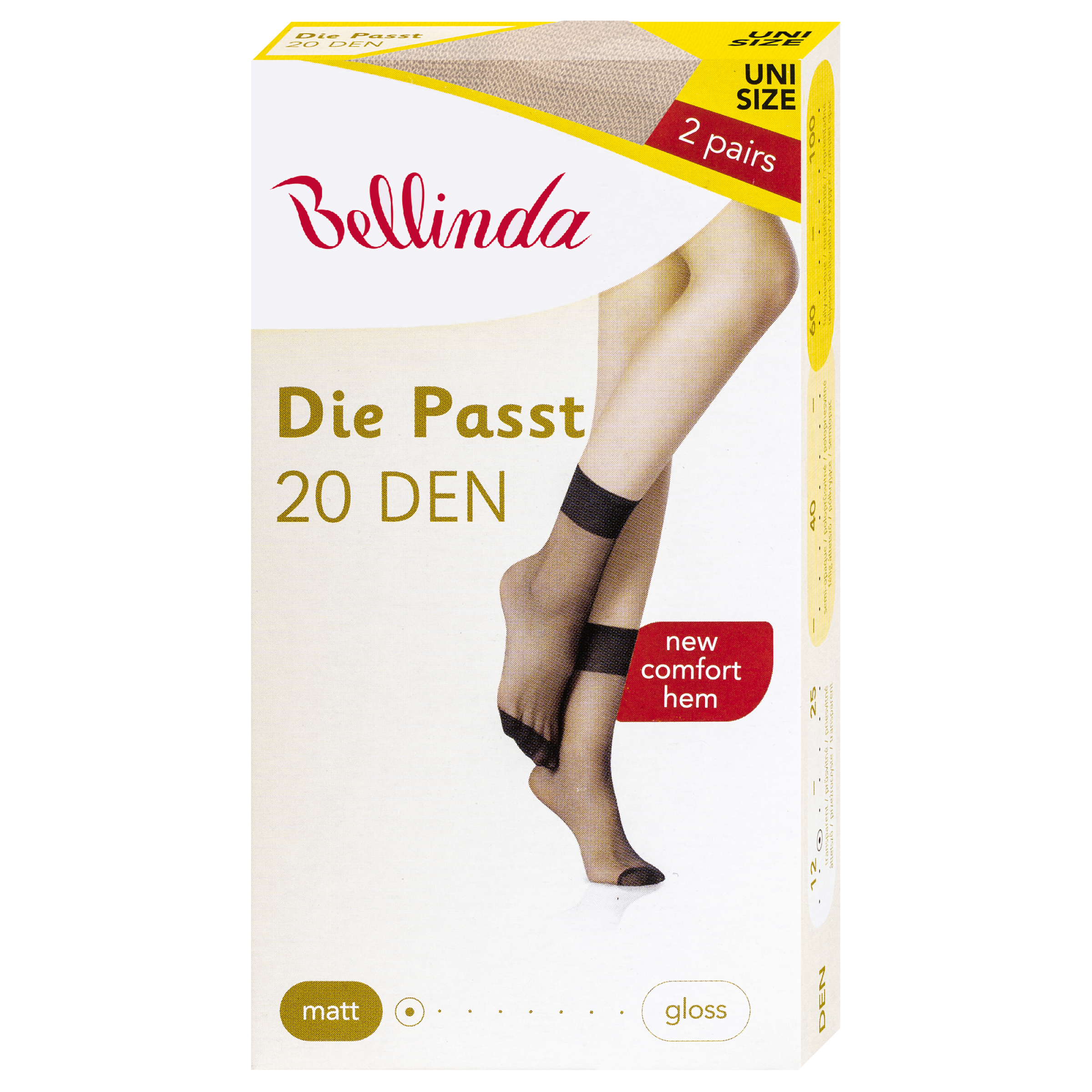 Bellinda Ponožky Die Passt 20DEN almond 2 ks