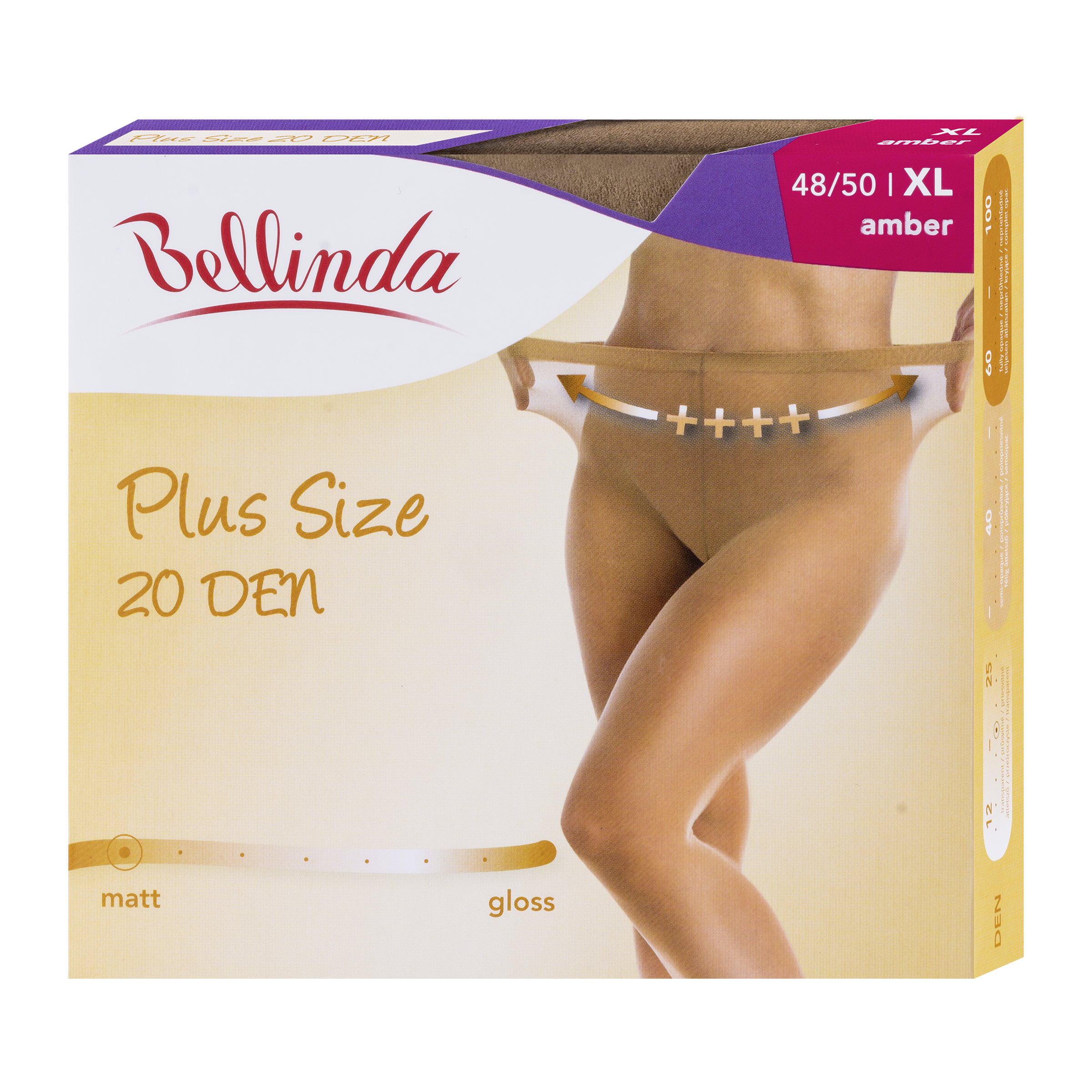 Punčochové kalhoty Plus Size amber 20 DEN vel. XL