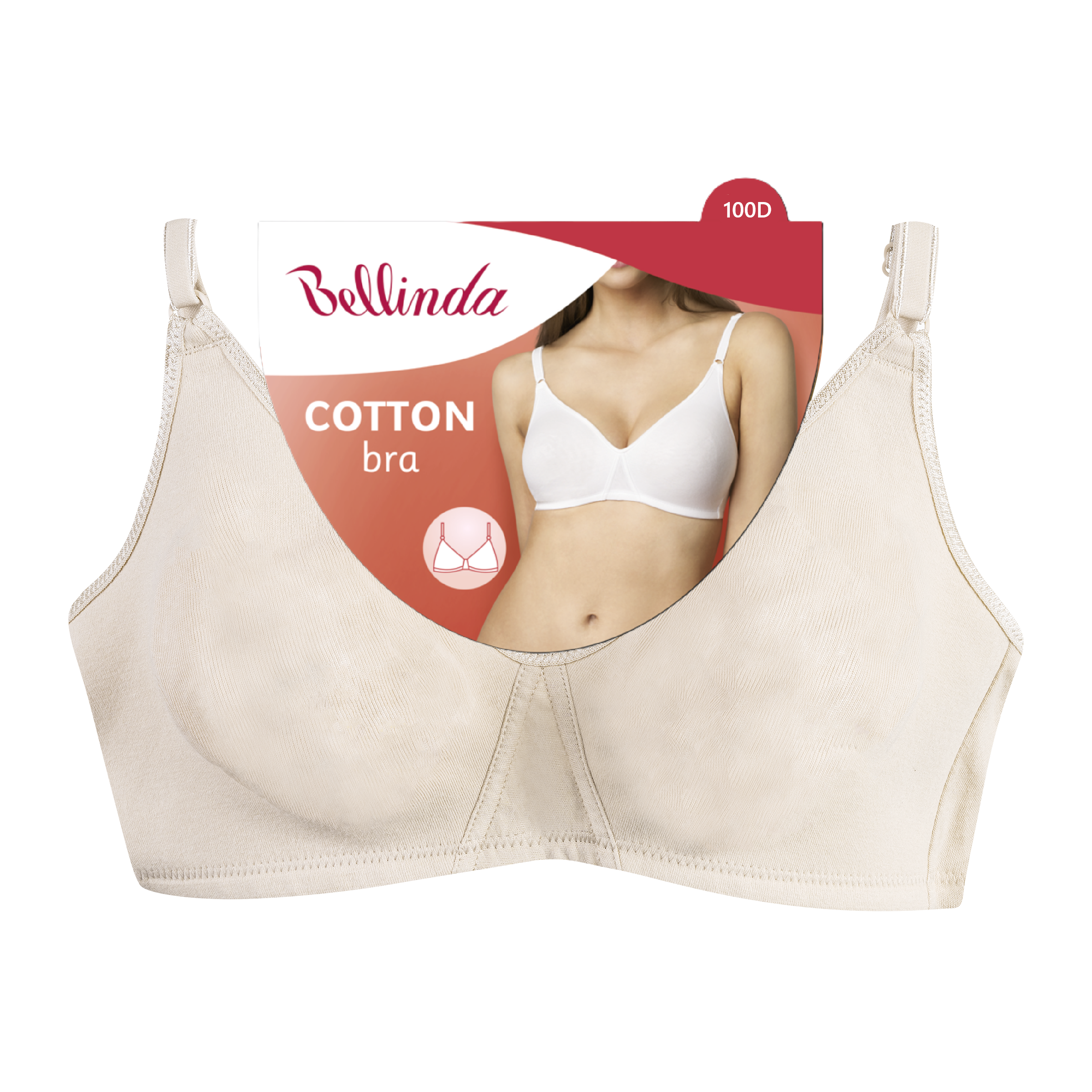 Dámská podprsenka COTTON BRA tělová - BELLINDA tělová 100D