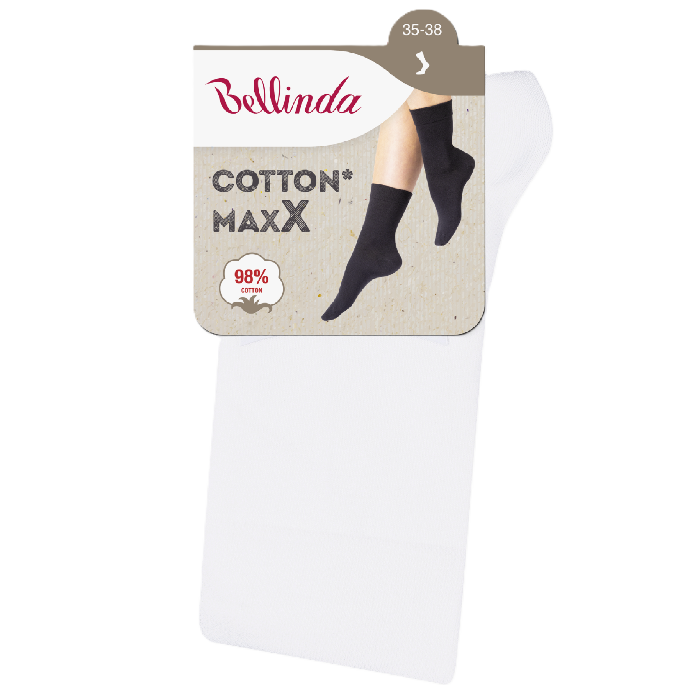 Bellinda COTTON MAXX vel. 35/38 dámské ponožky 1 pár bílé