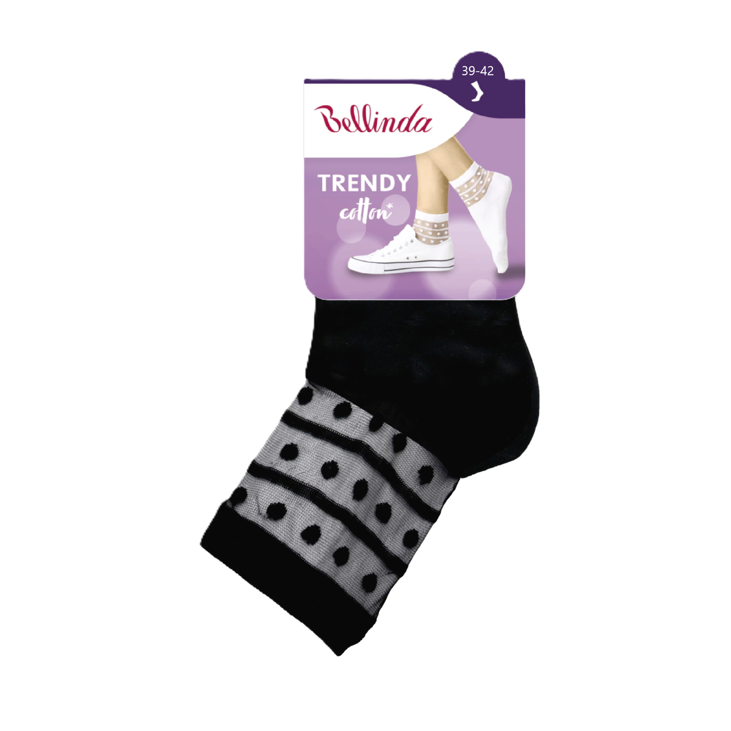 Dámské ponožky Trendy Cotton, černé 39/42