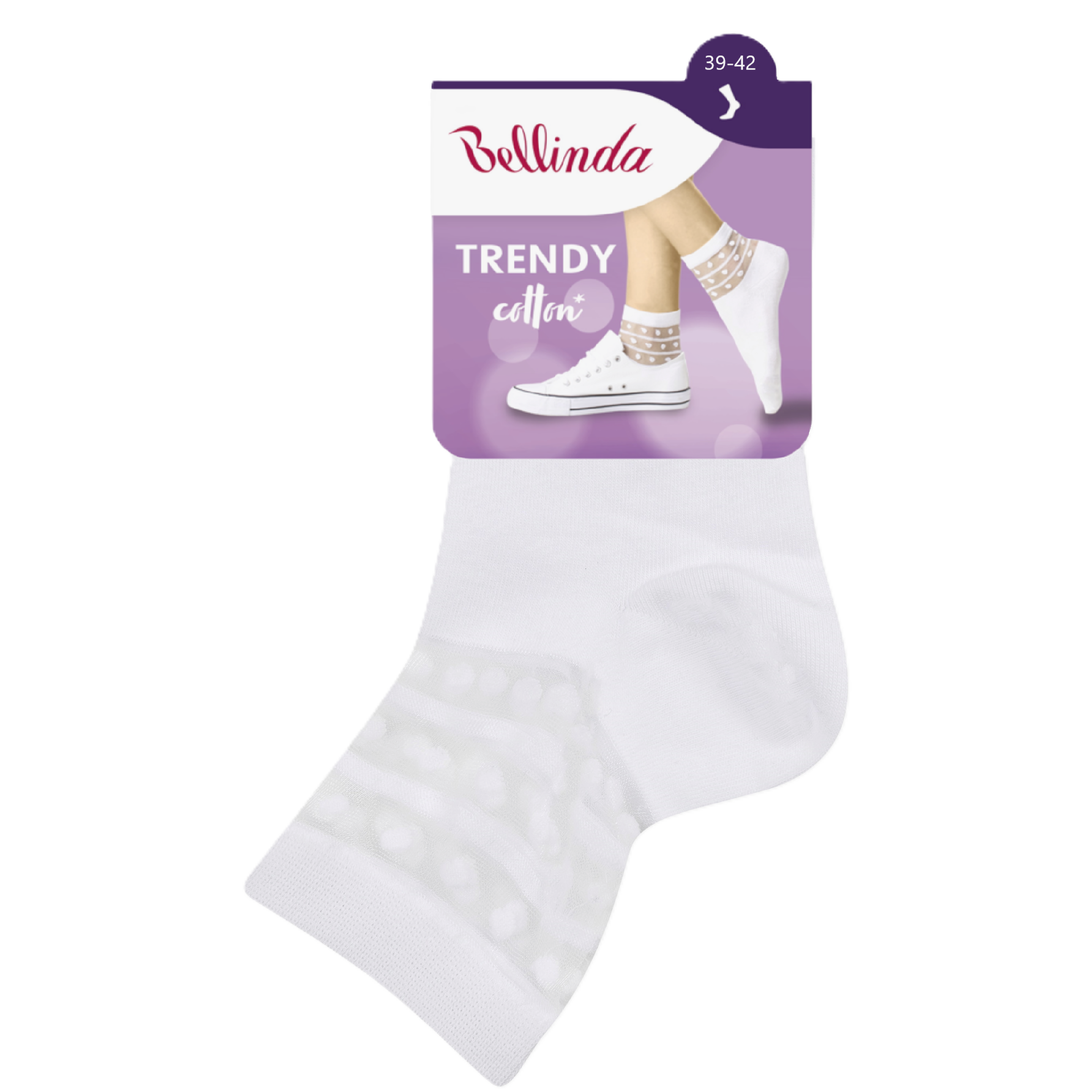 Dámské ponožky Trendy Cotton, bílé 39/42