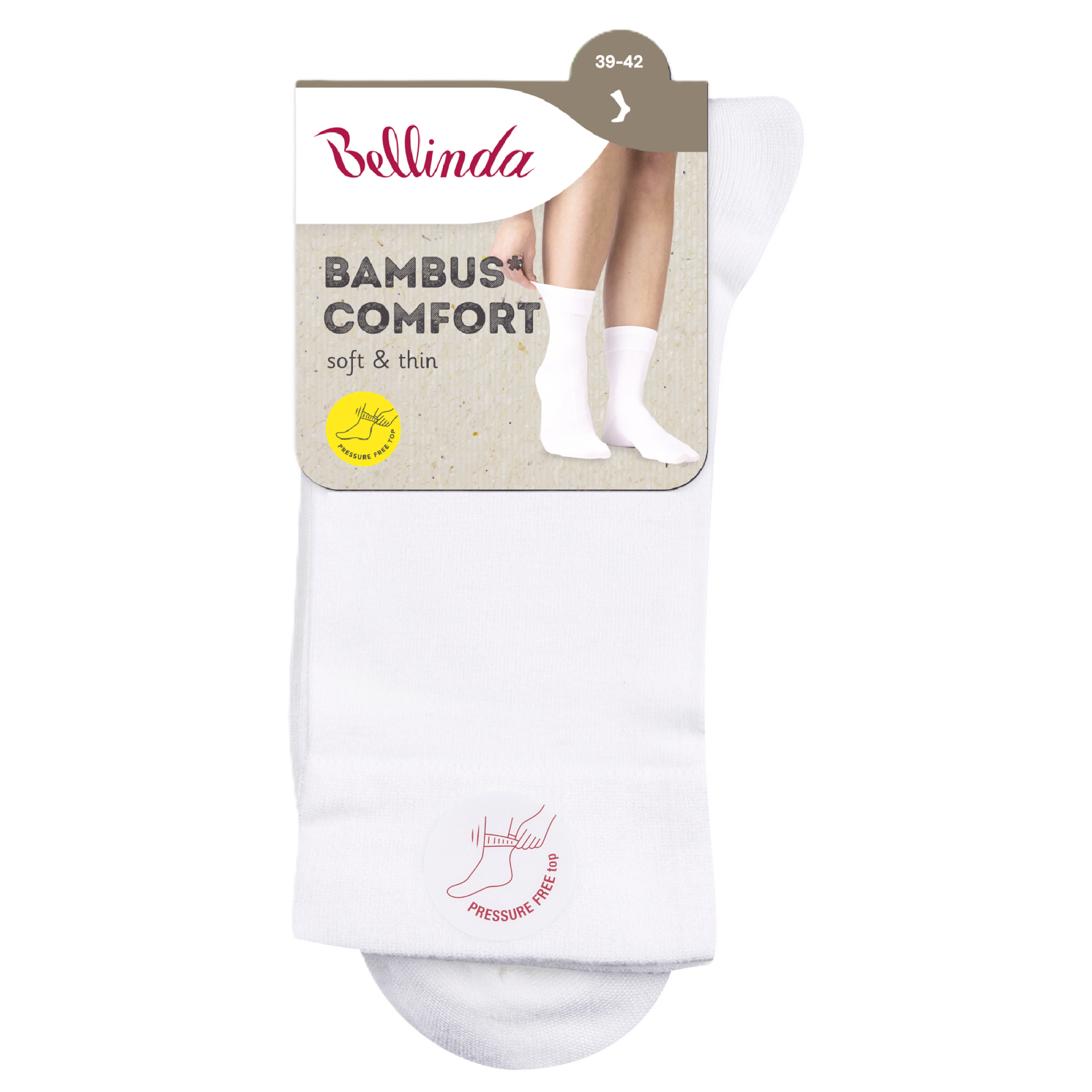 Dámské ponožky Bambus Comfort, bílé 39/42
