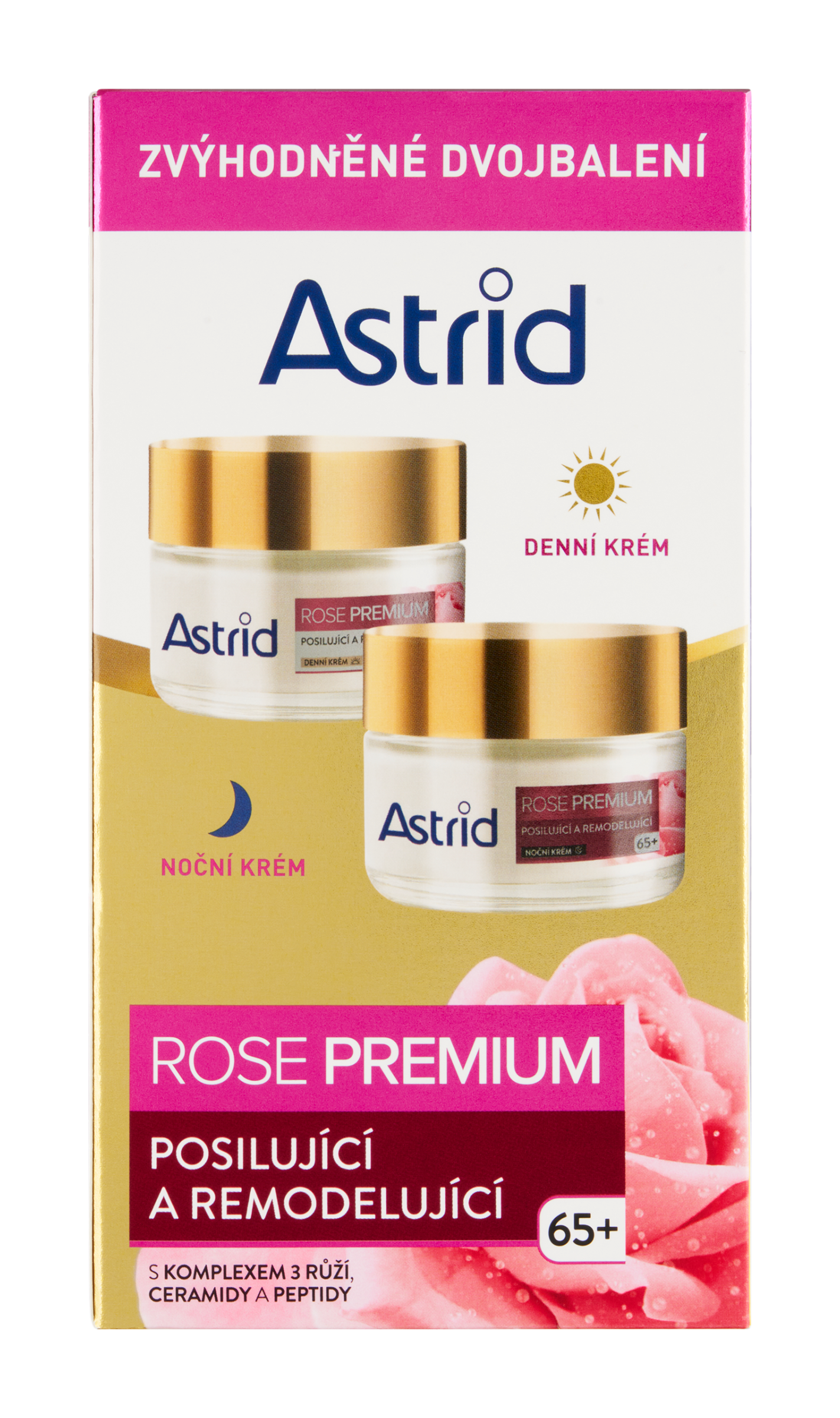 Rose Premium posilující a remodelující denní a noční krém 65+ DUOPACK