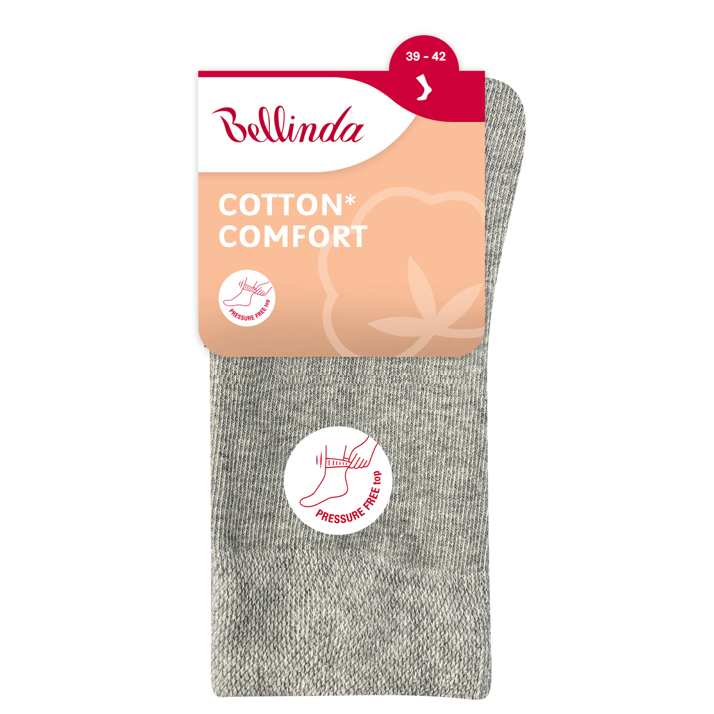Bellinda Dámské ponožky Cotton Comfort, šedá 42