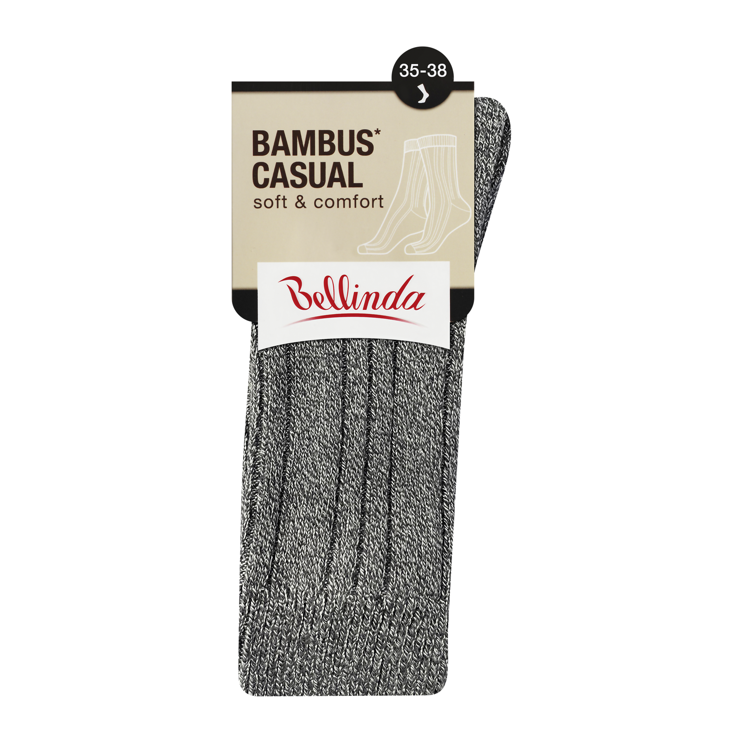 Ponožky Bambus Casual, unisex, šedé, vel. 38