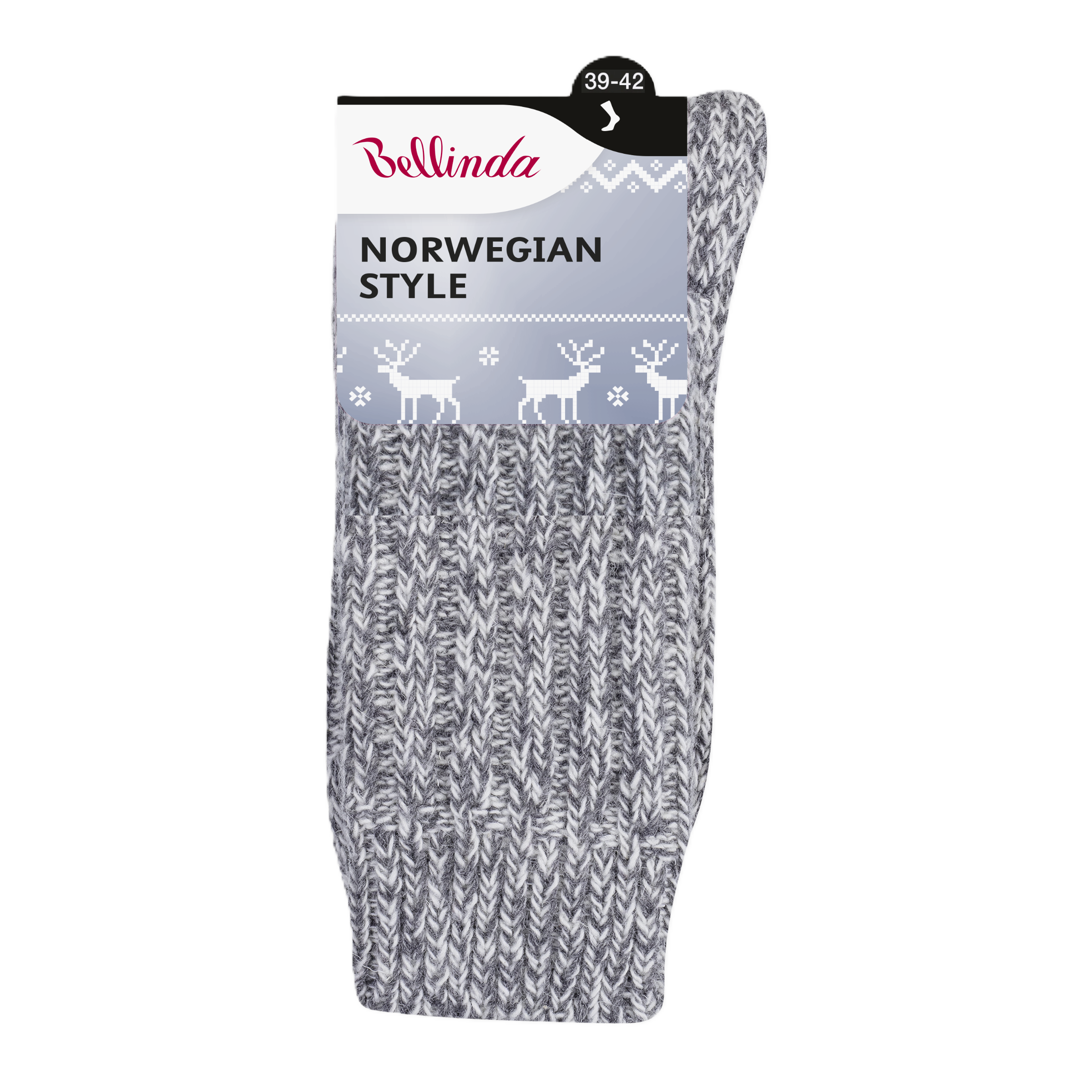 Ponožky Norwegian, šedý melír 39/42