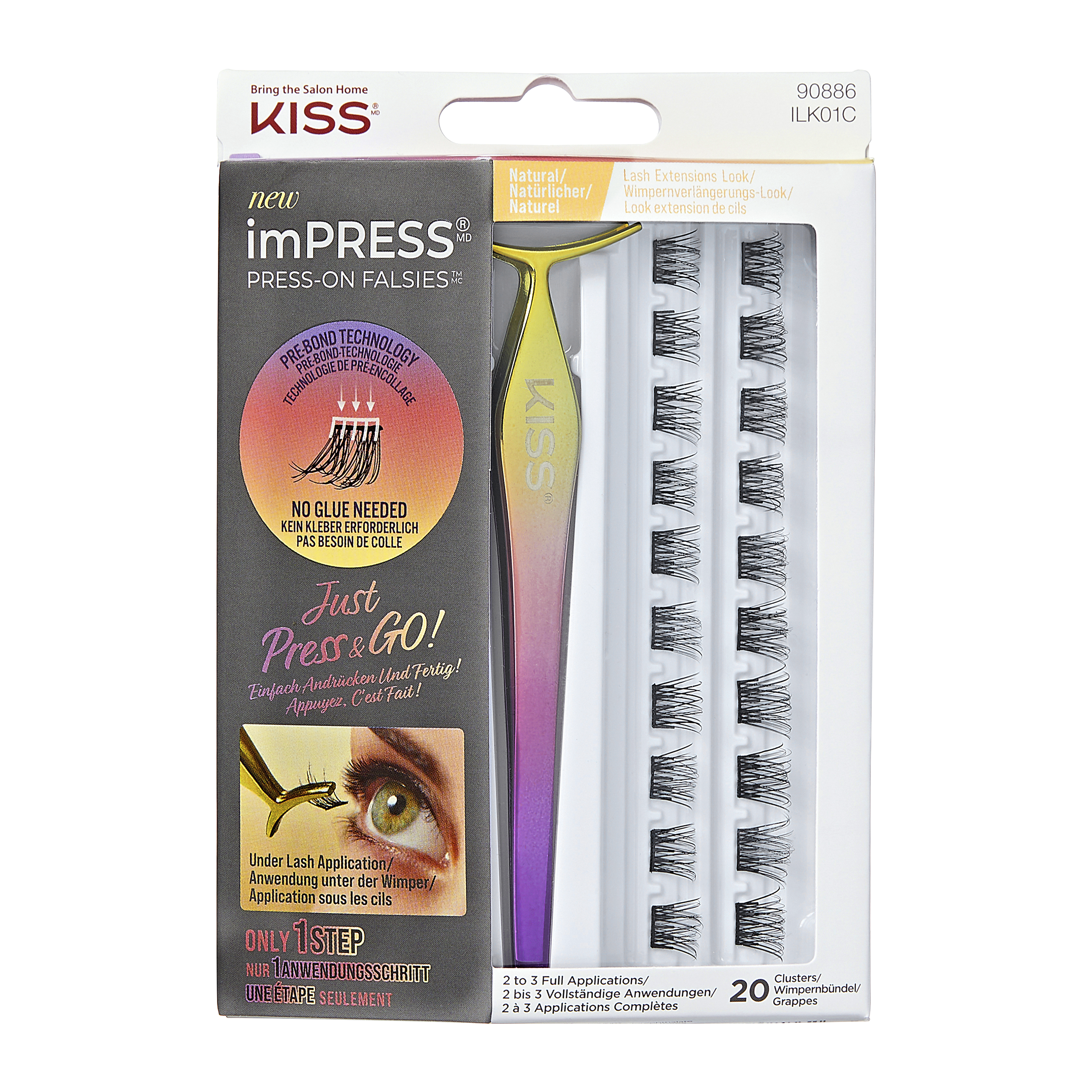 Umělé trsové řasy imPRESS Press on Falsies Kit01