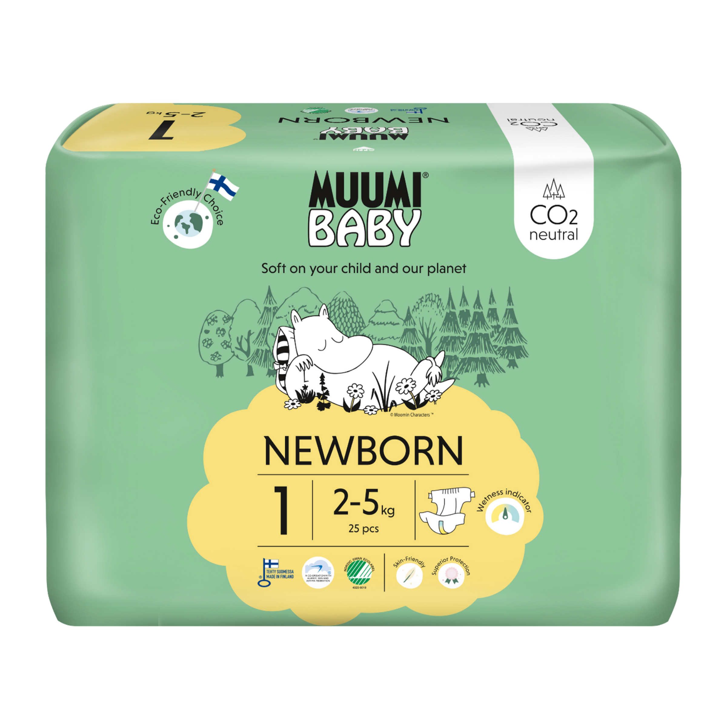 Eko plenky Newborn 2-5 kg, vel. 1