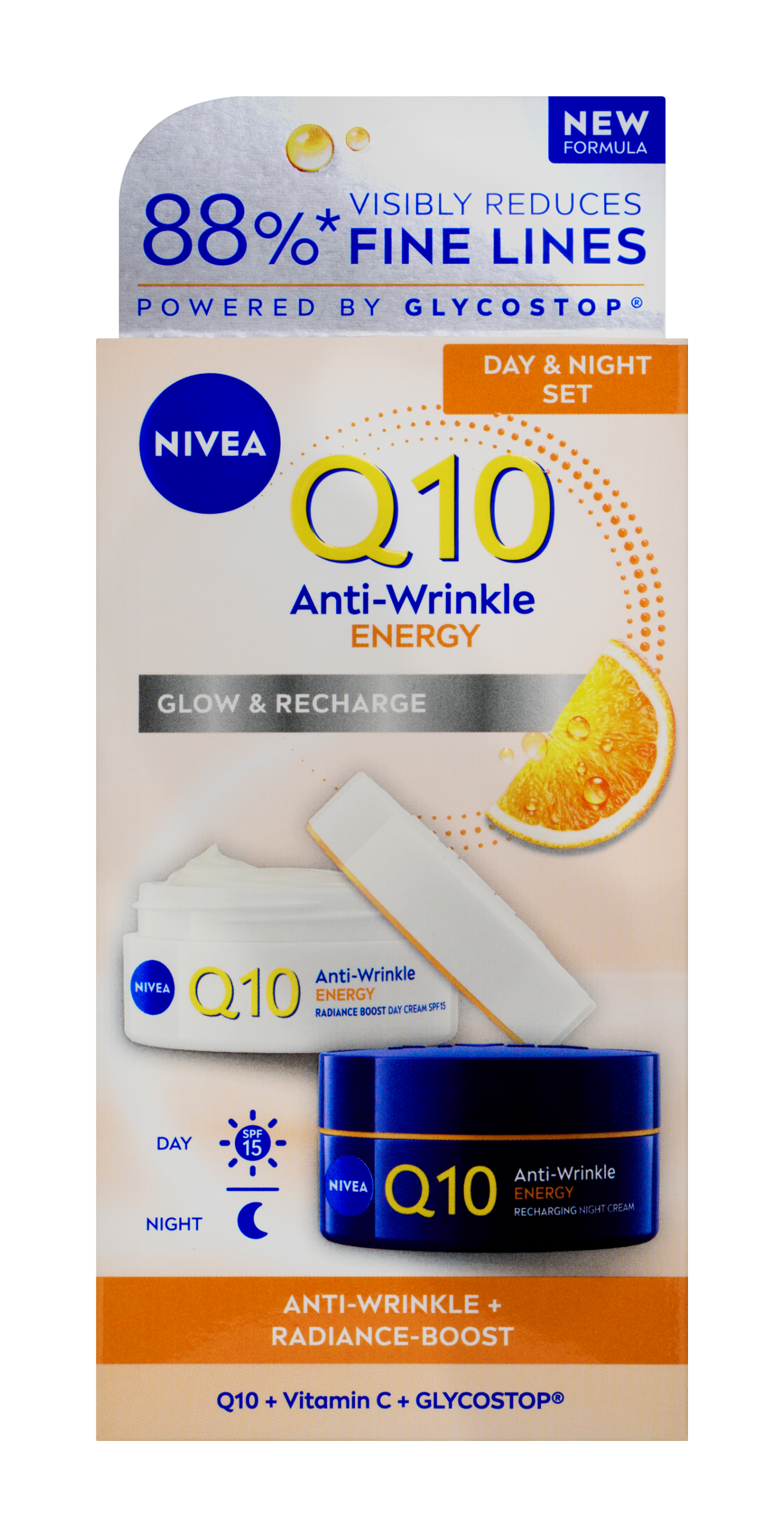 Denní a noční krém Q10 Energy duopack