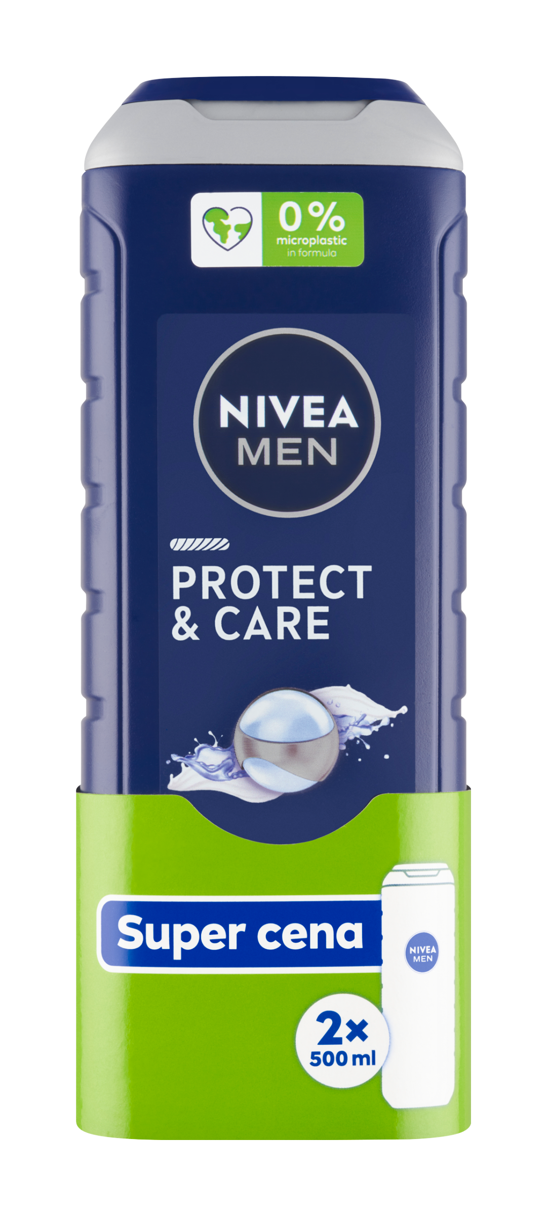NIVEA Men Sprchový gel pro muže 3v1 Protect & Care 2x 500 ml 1000 ml