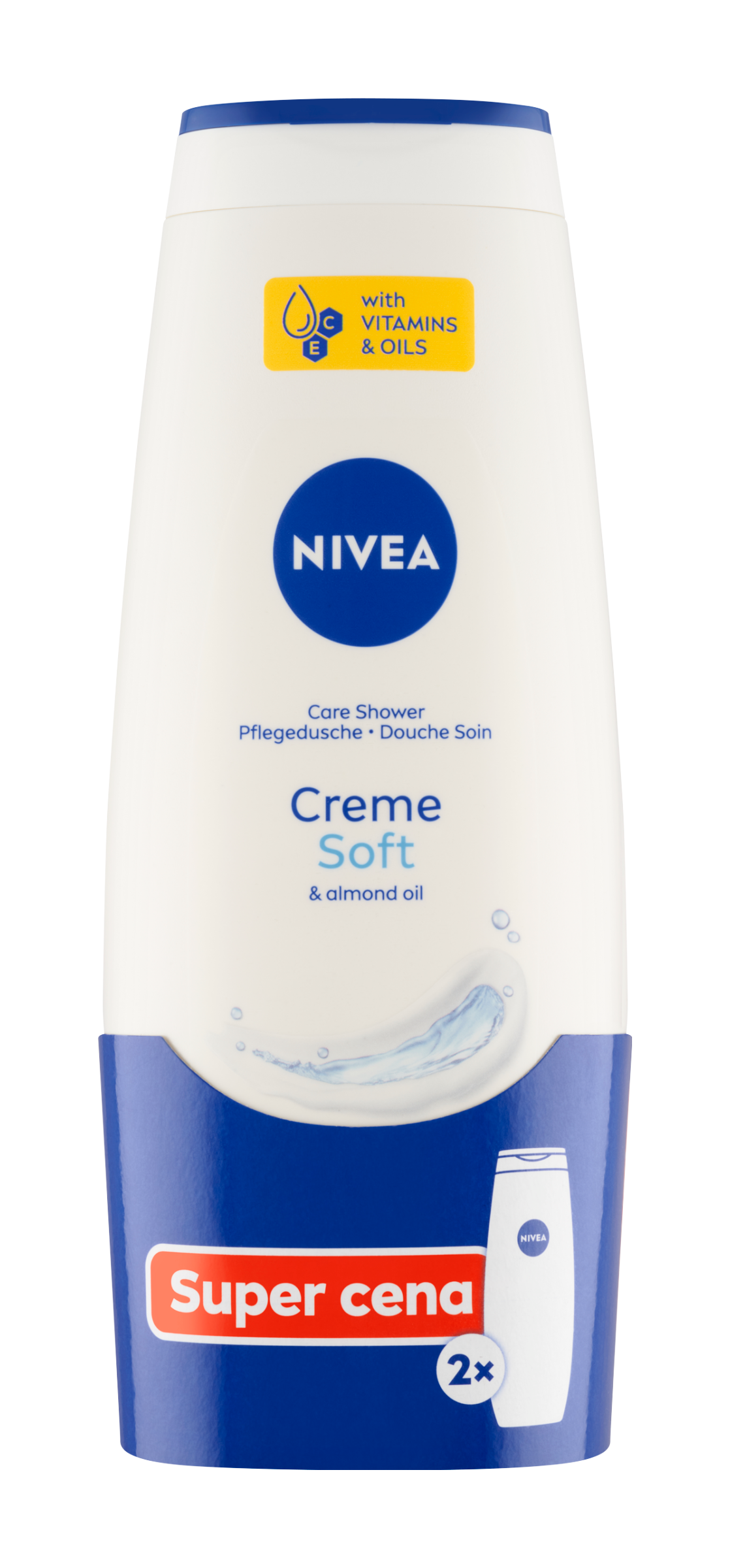 Pečující sprchový gel Creme Soft  2x 500 ml