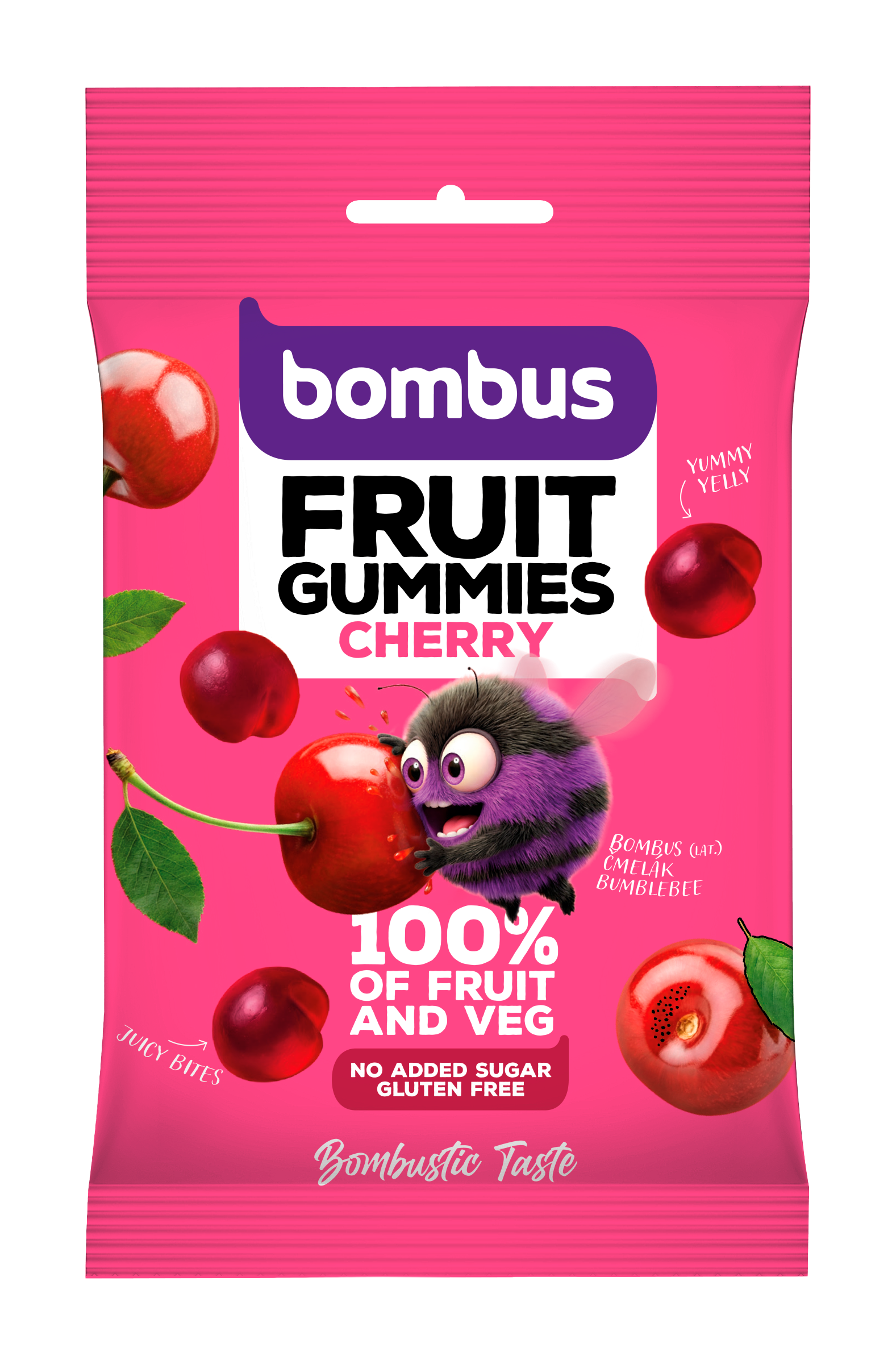Bombus Ovocné kousky Fruit Gummies višeň 35 g