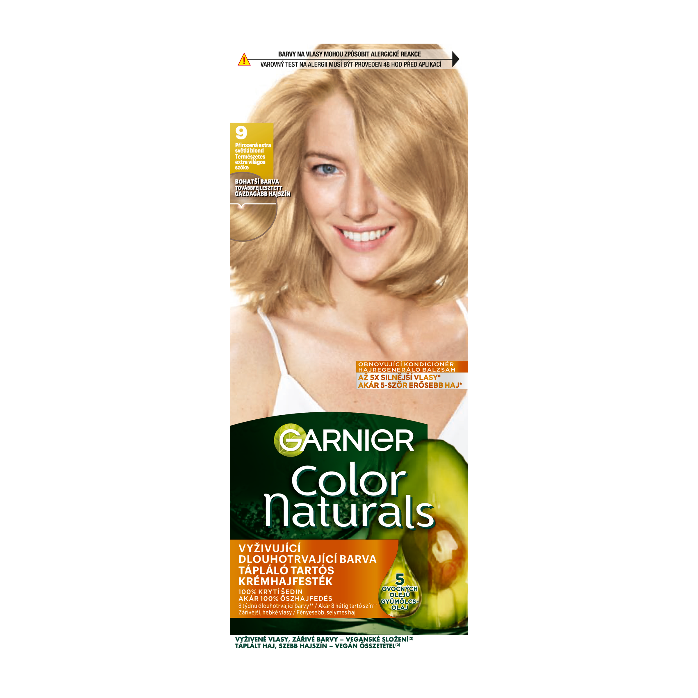 Barva na vlasy Color Naturals 9 přirozená extra světlá blond