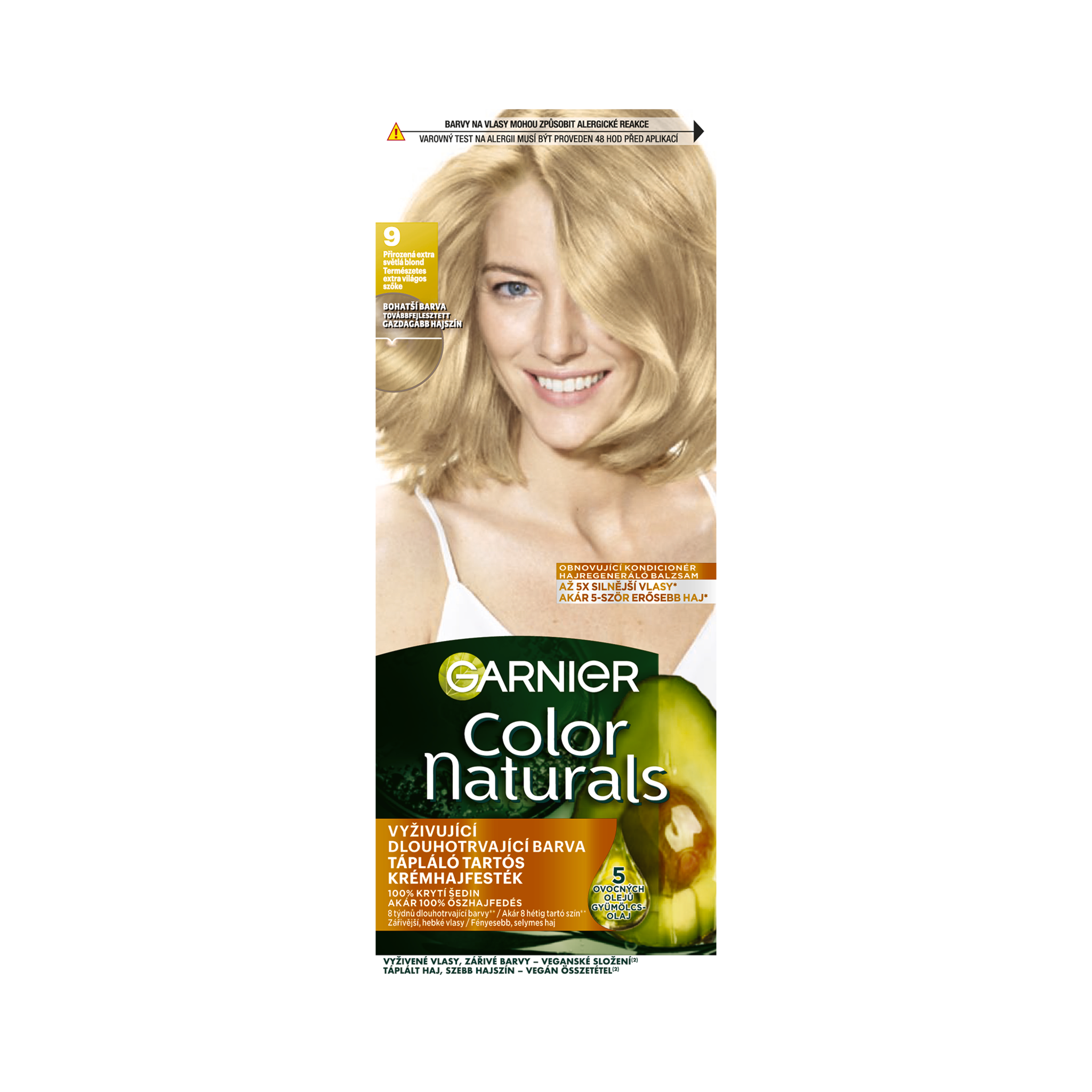 Barva na vlasy Color Naturals 9 přirozená extra světlá blond