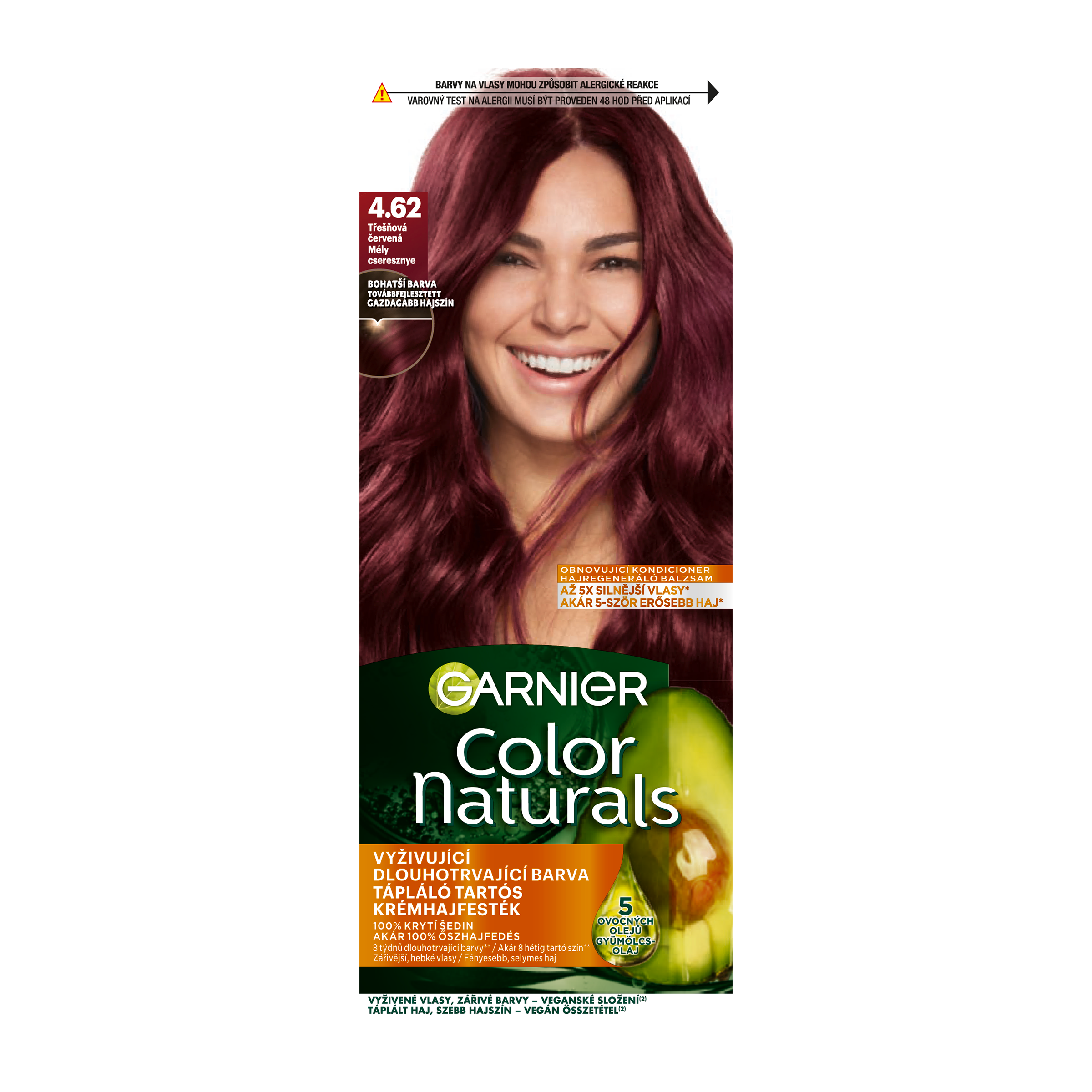 Barva na vlasy Color Naturals 4.62 třešňová červená