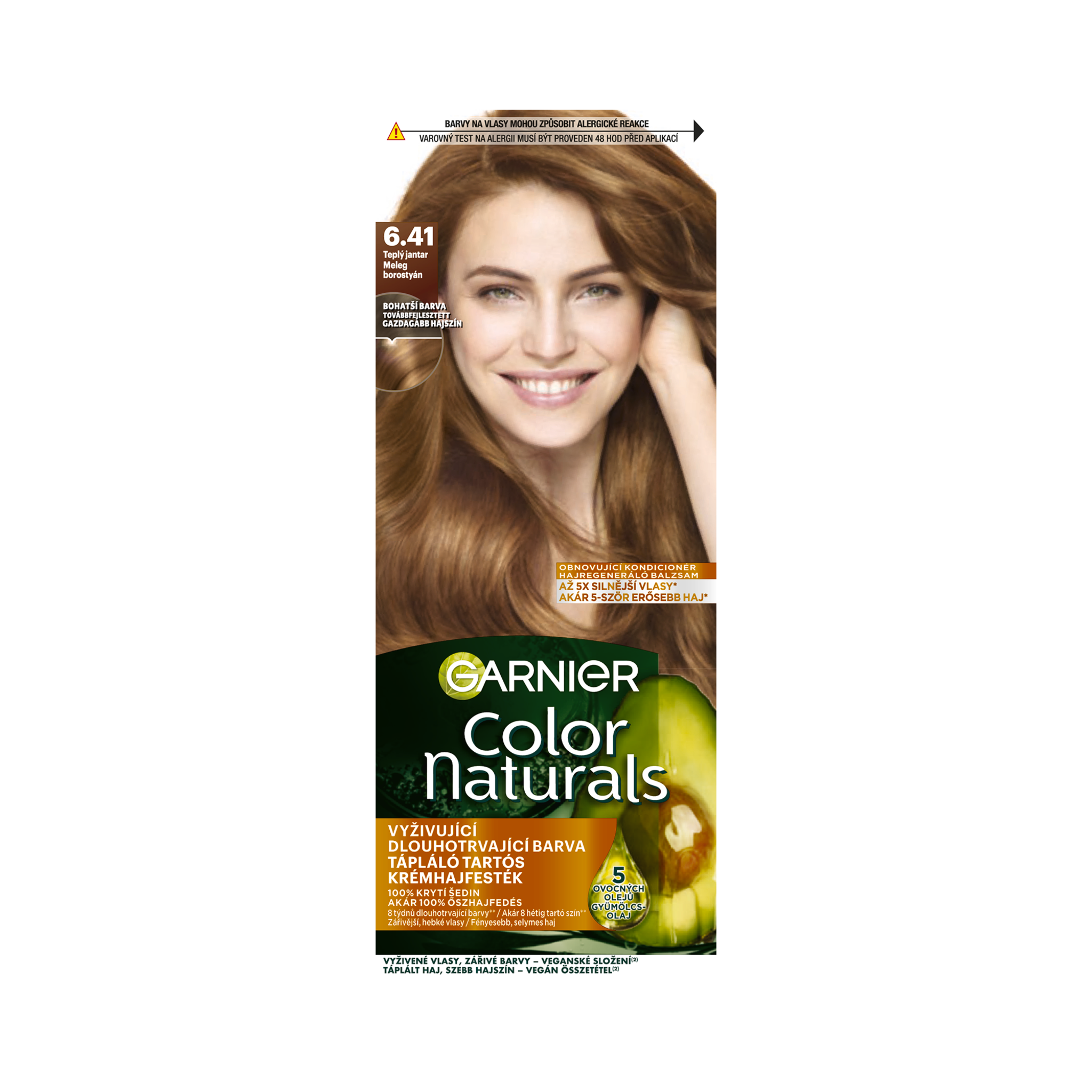 Barva na vlasy Color Naturals 6.41 teplý jantar