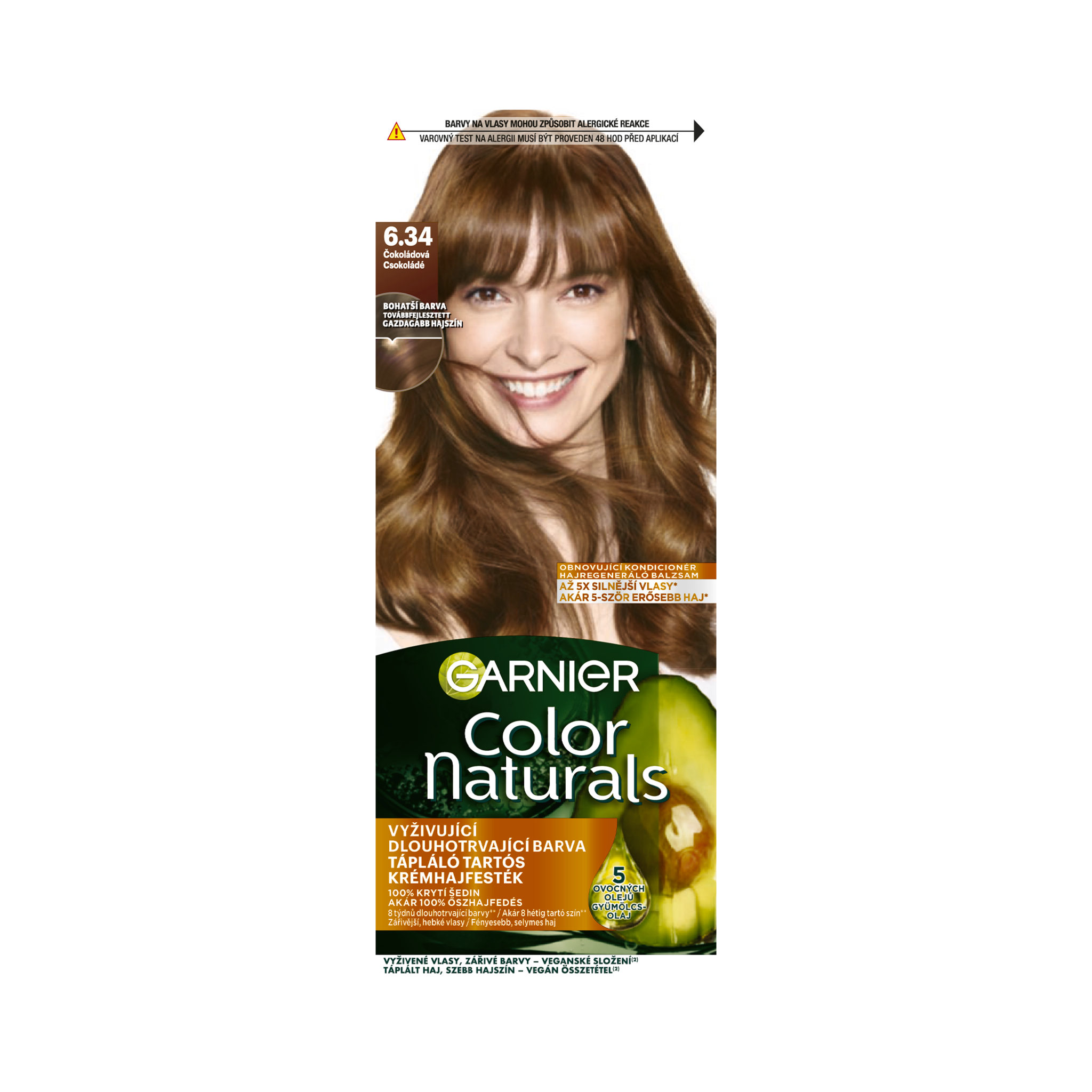 Barva na vlasy Color Naturals 6.34 čokoládová