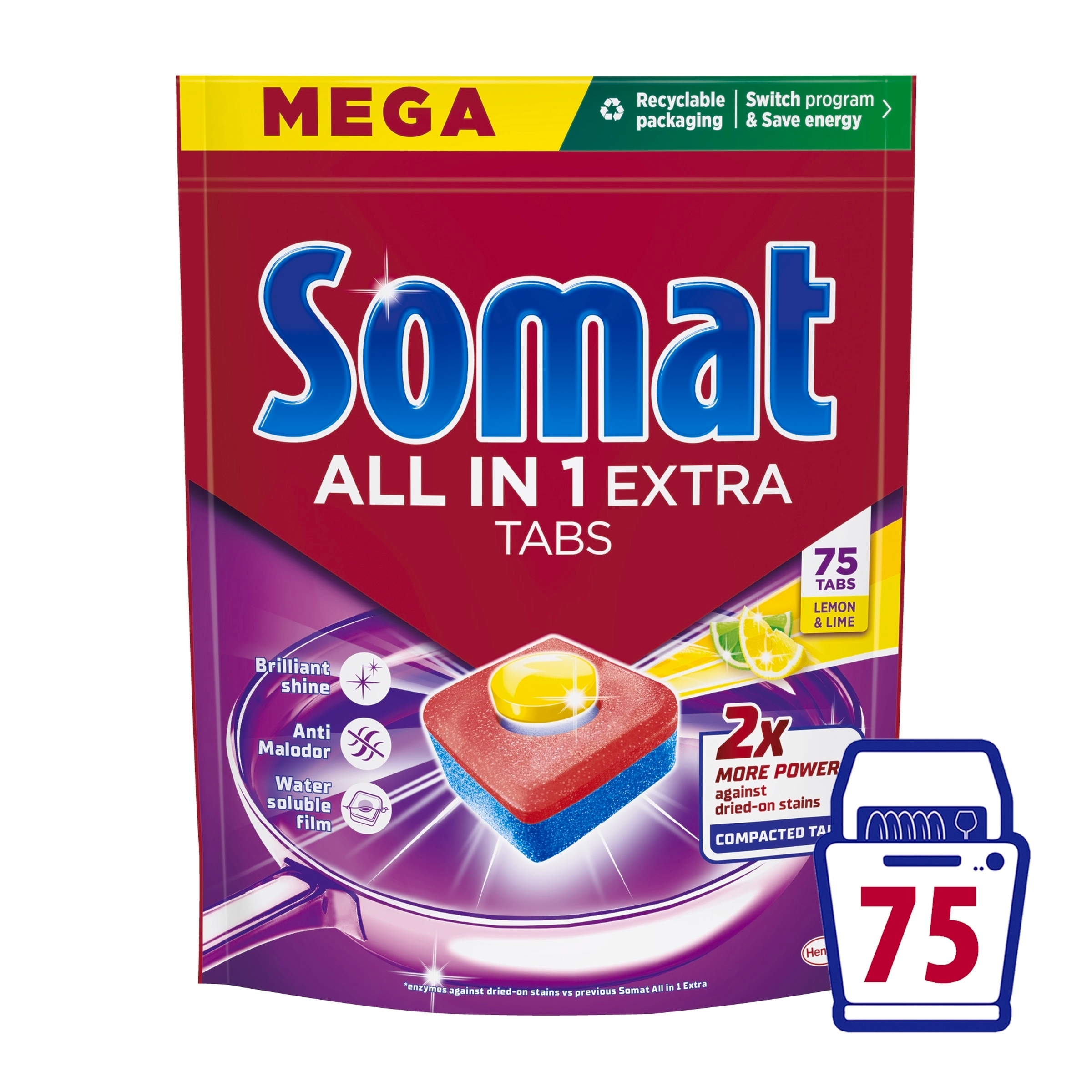 Tablety do myčky All in 1 Extra Lemon & Lime 75 ks