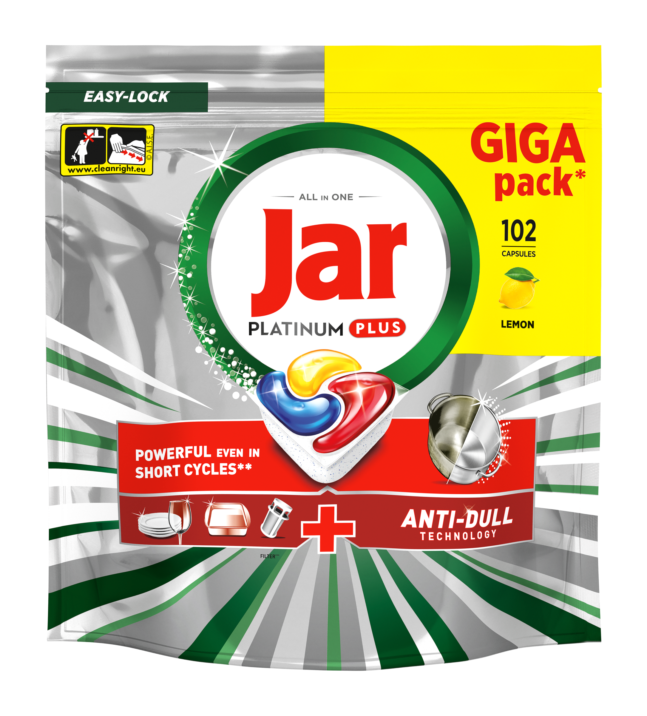 Tablety do myčky Platinum Plus All in one Lemon 102 ks