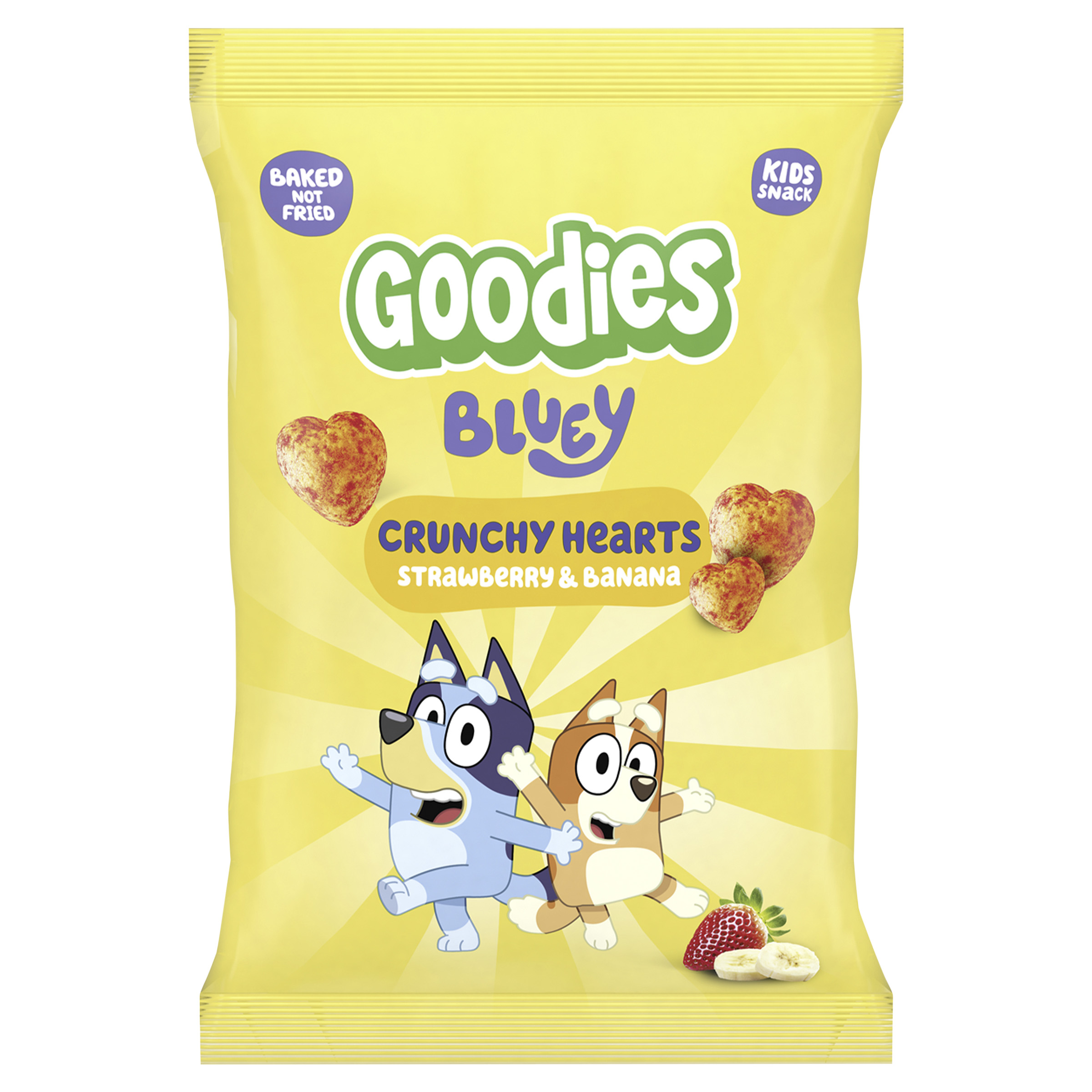 Goodies Křupky srdíčka Banán a jahoda 30 g