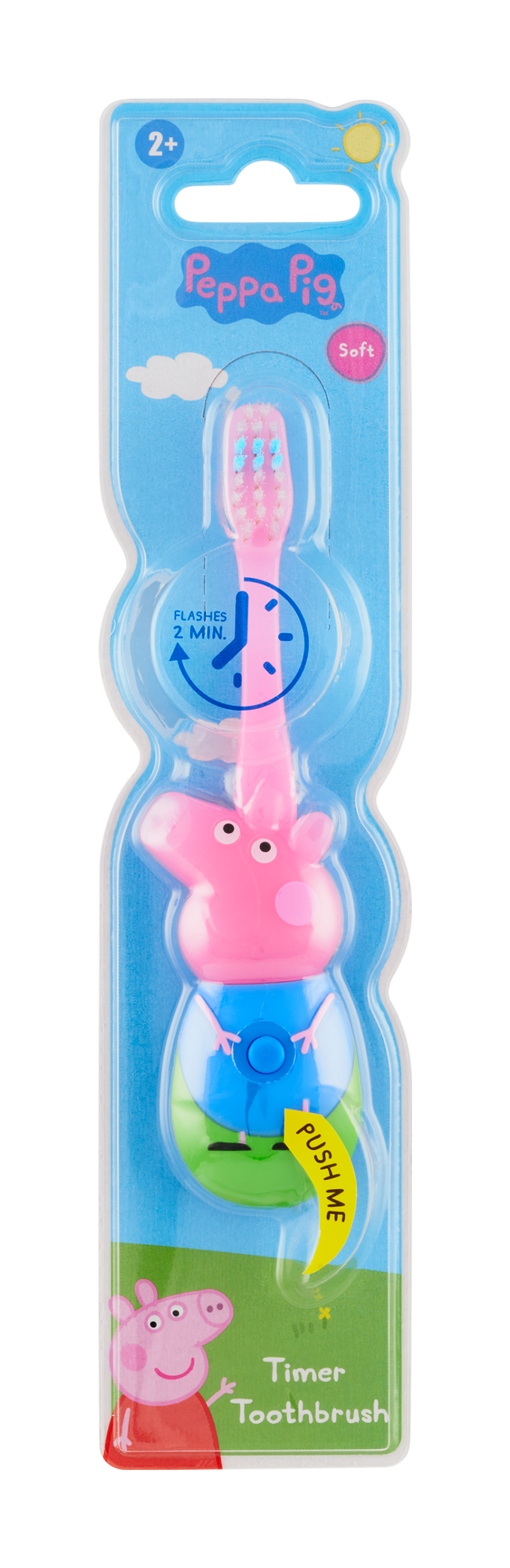 Dětský zubní kartáček blikající 2+ Peppa Pig Soft Modrý