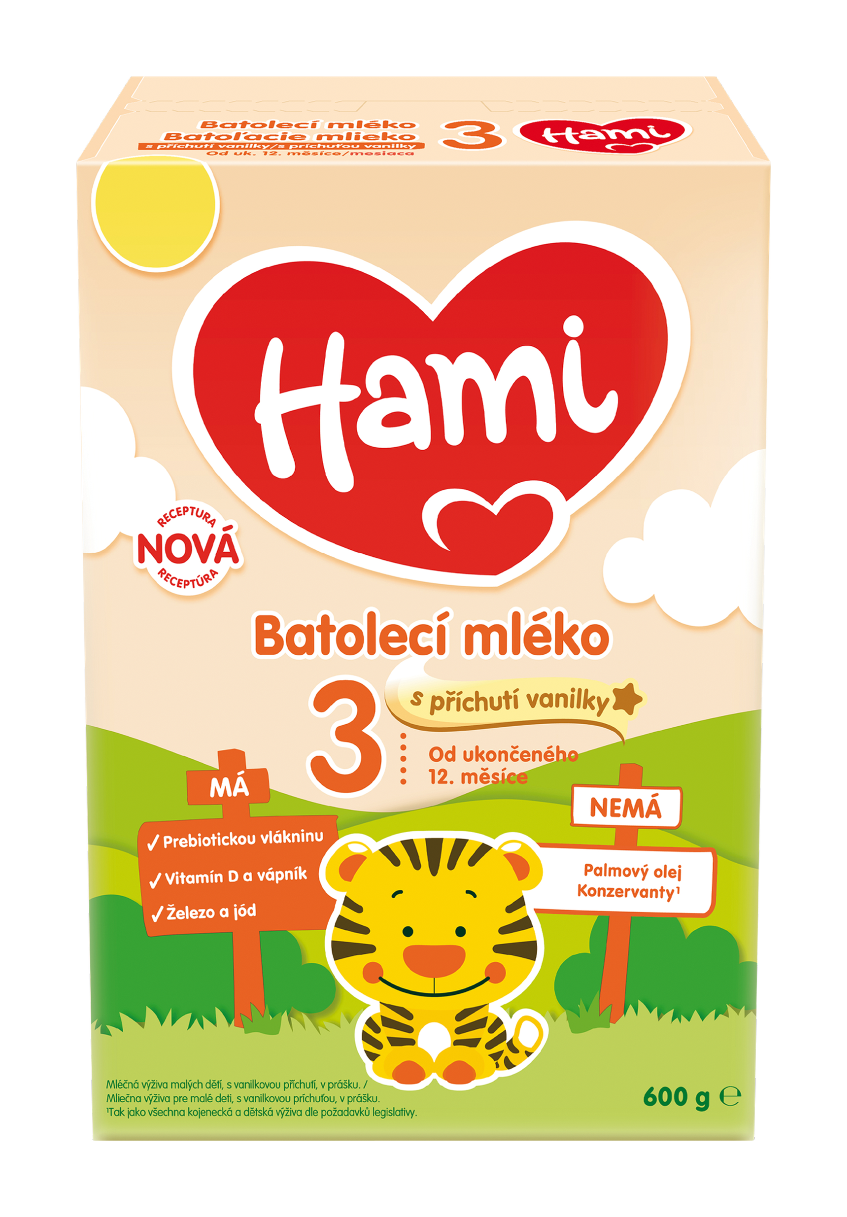 Batolecí mléko 3 s příchutí vanilky, 12m+