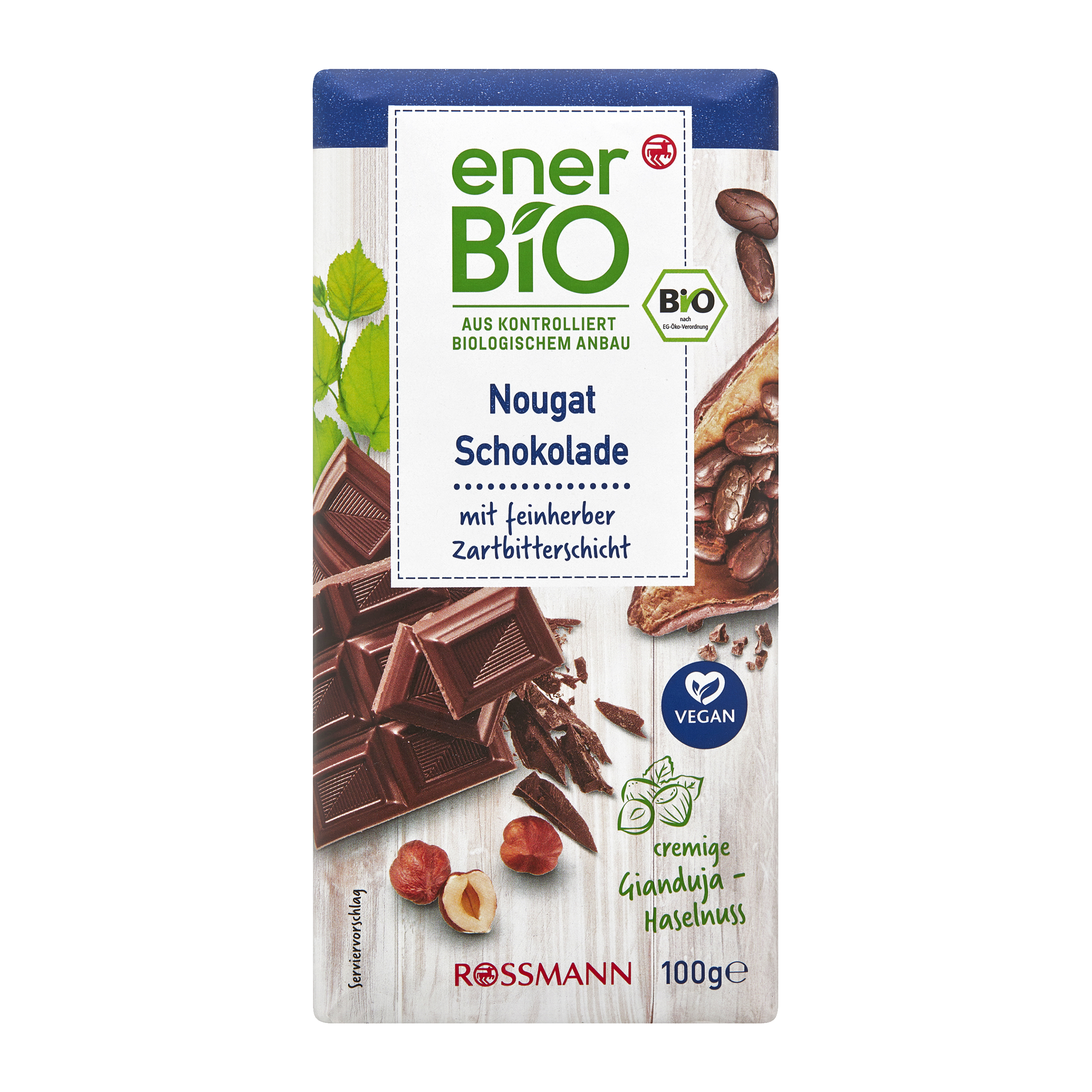 Vegan čokoláda nugát gianduja