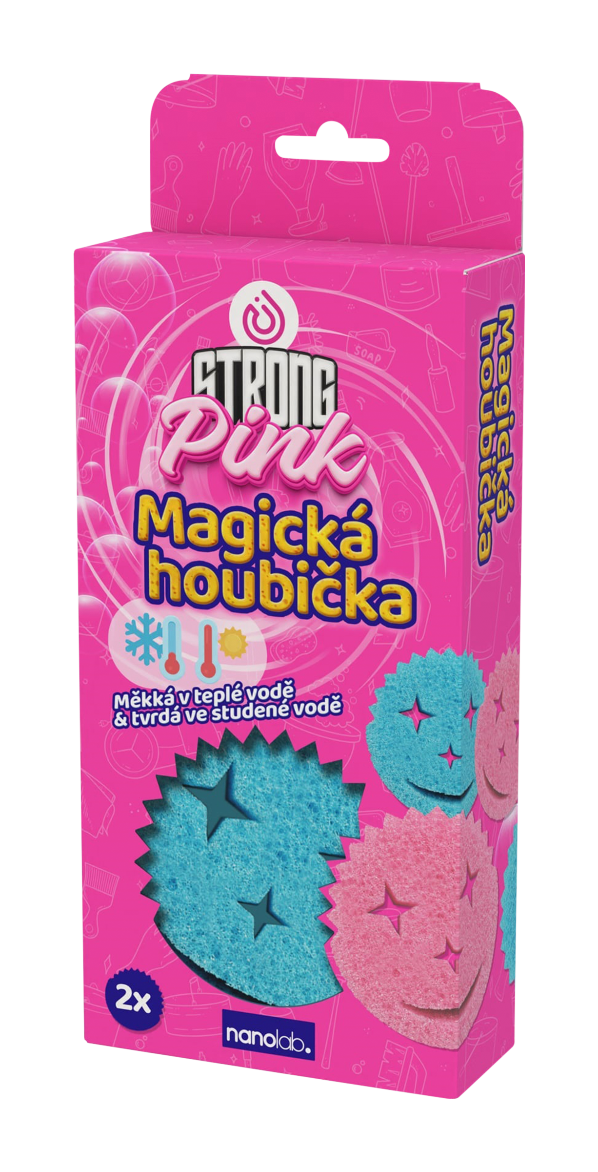 Magická houbička Pink Strong