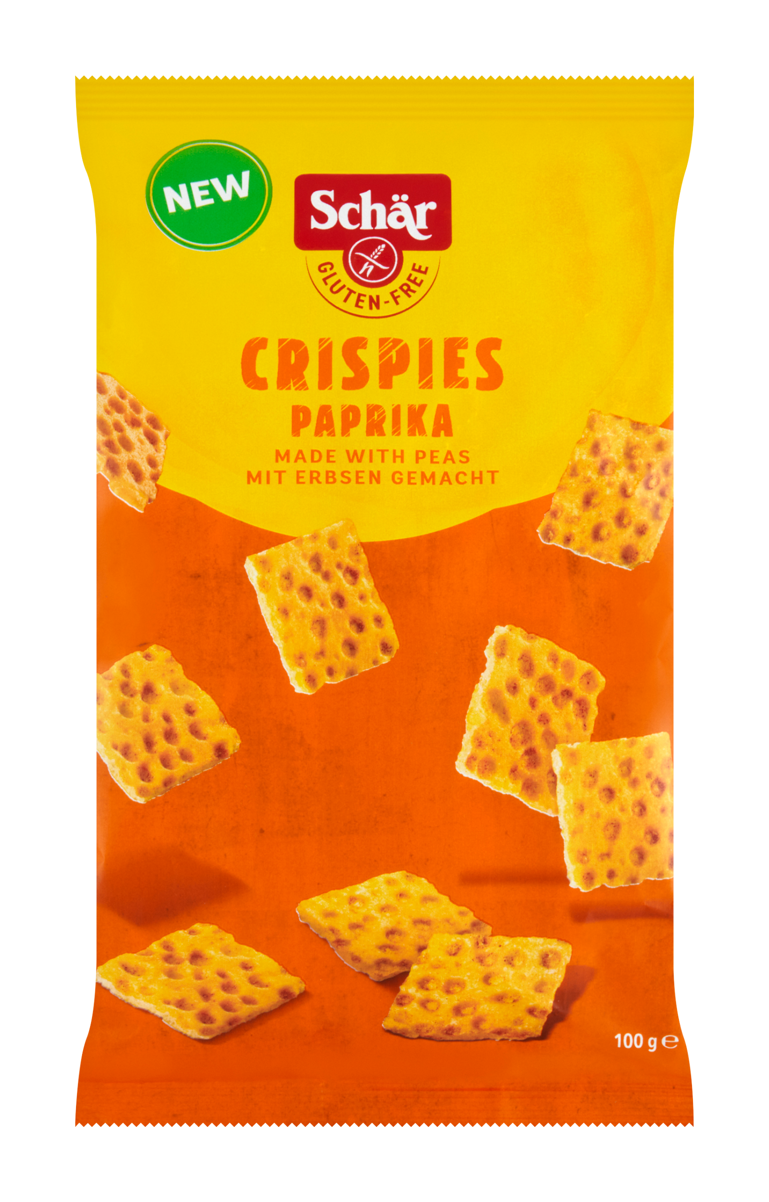 Hráchové chipsy Crispies Paprika bezlepkové