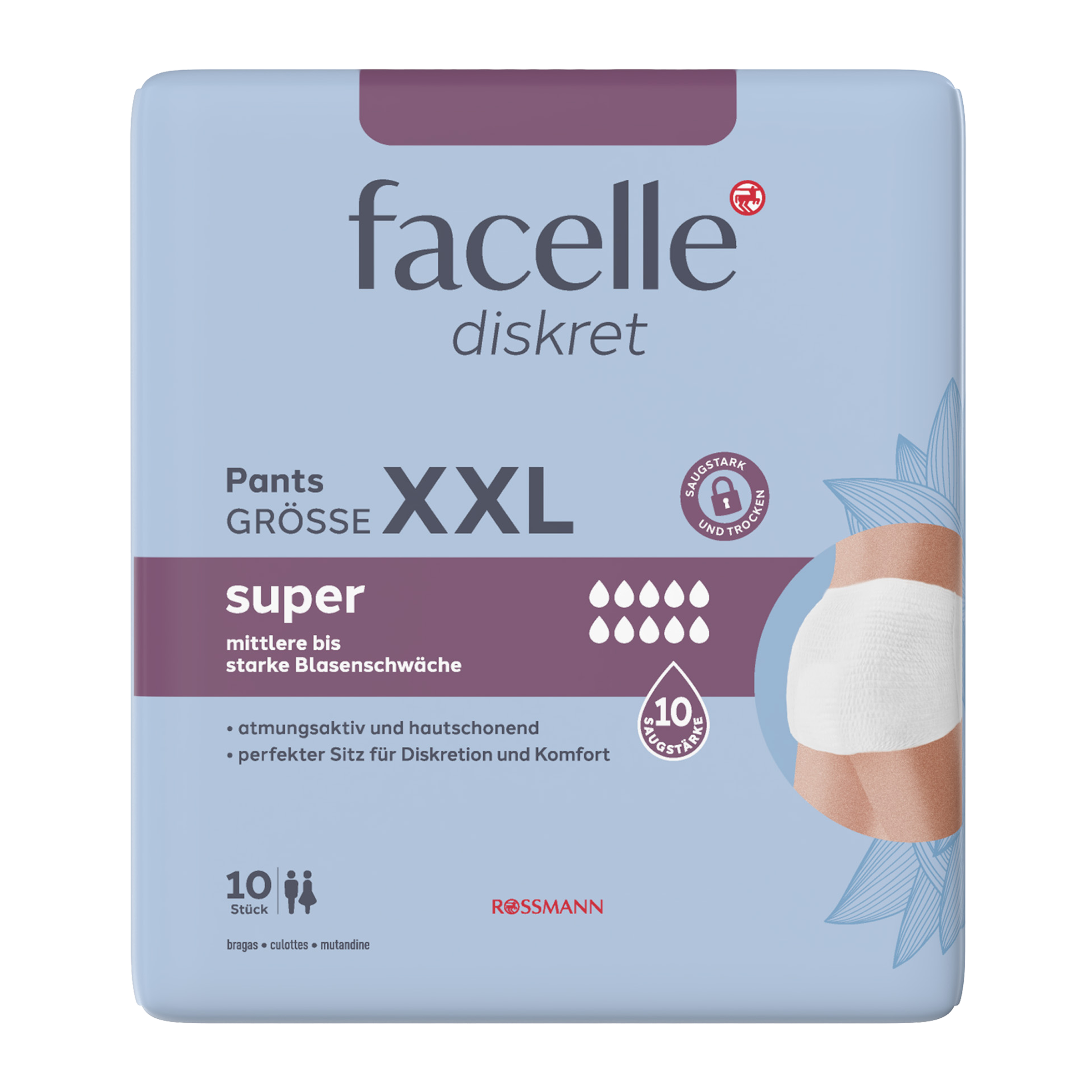 facelle Inkontinenční kalhotky Super XXL 10 ks