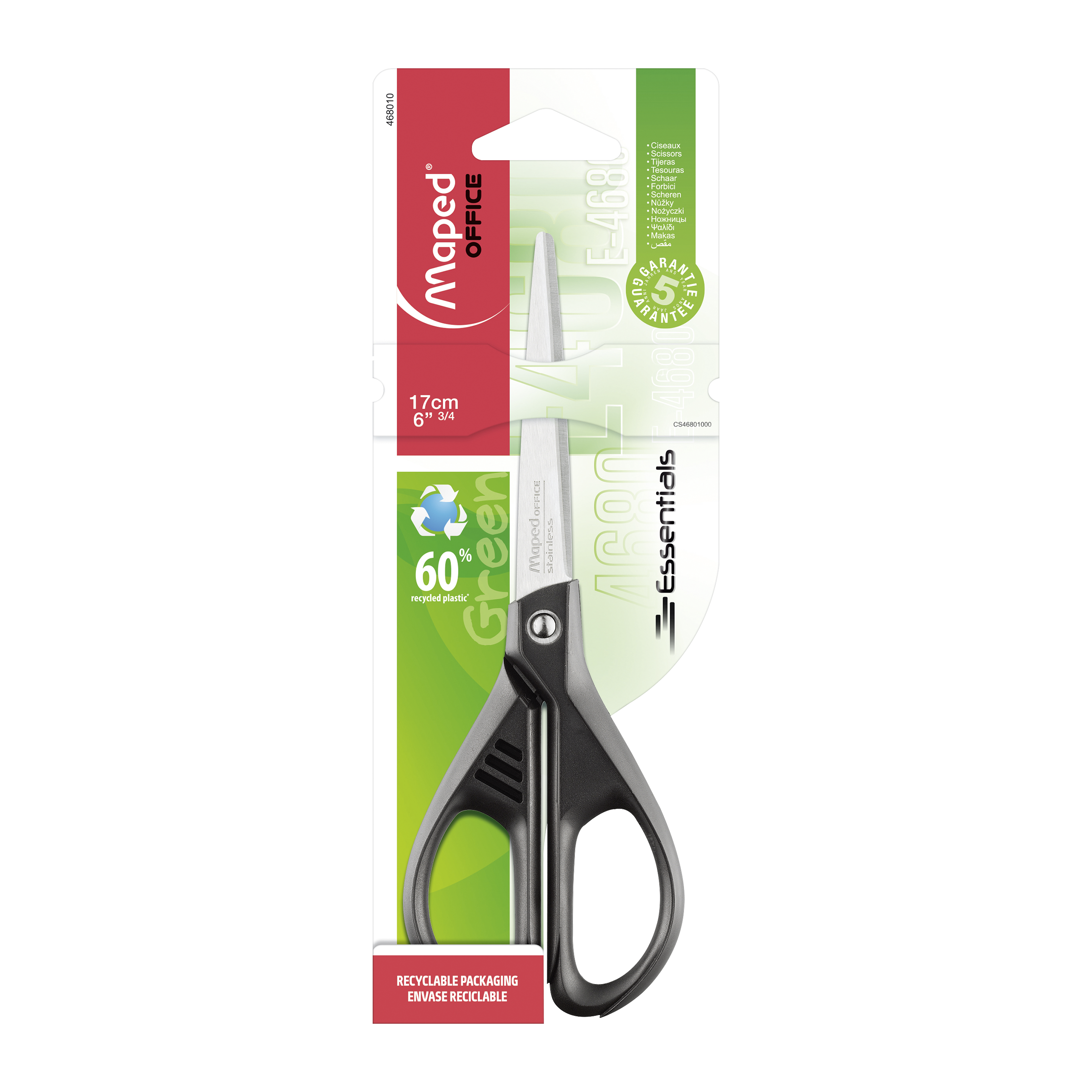 Nůžky Essential Green symetrické