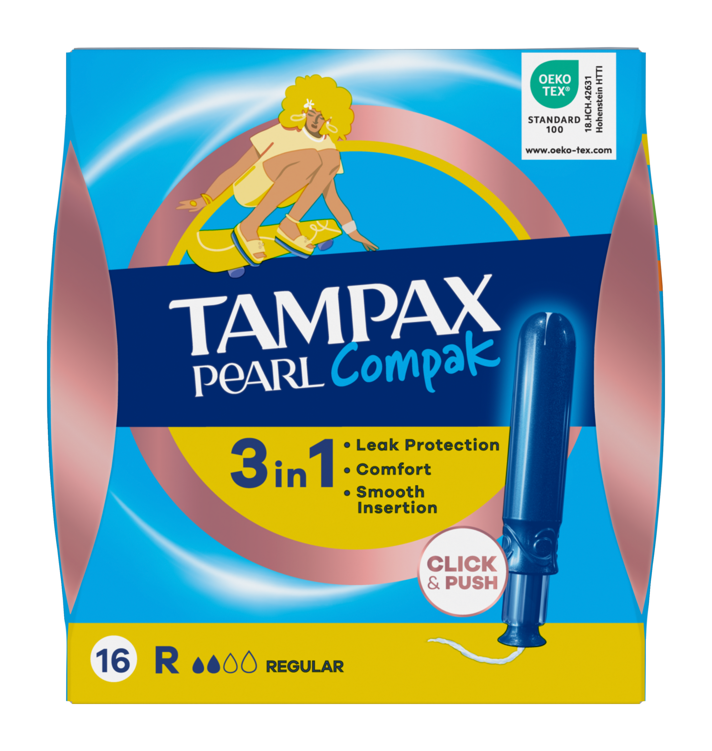 Tampony s aplikátorem Compak Pearl Regular
