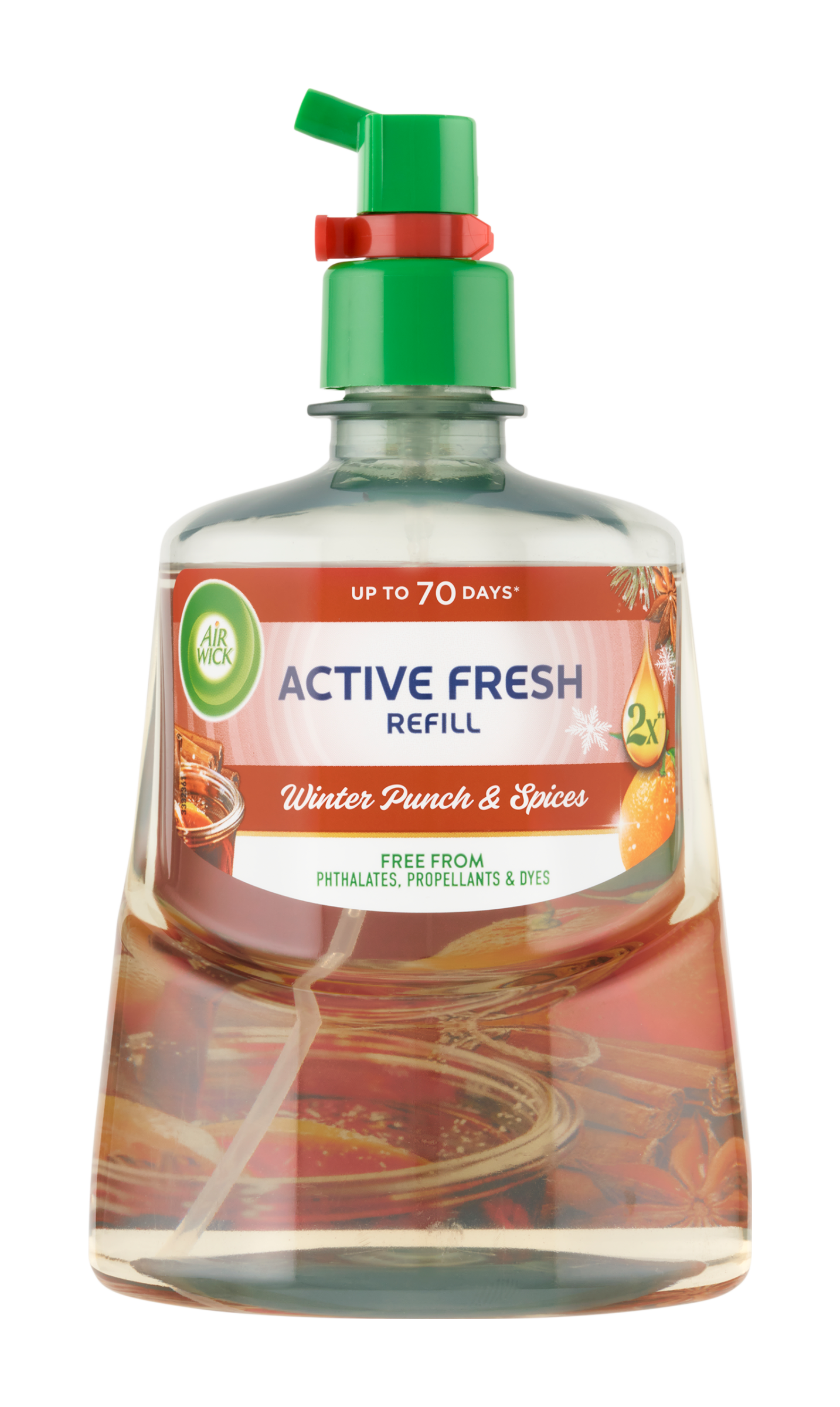 Náplň na vodní bázi do automatického difuzéru Active Fresh Zimní punč