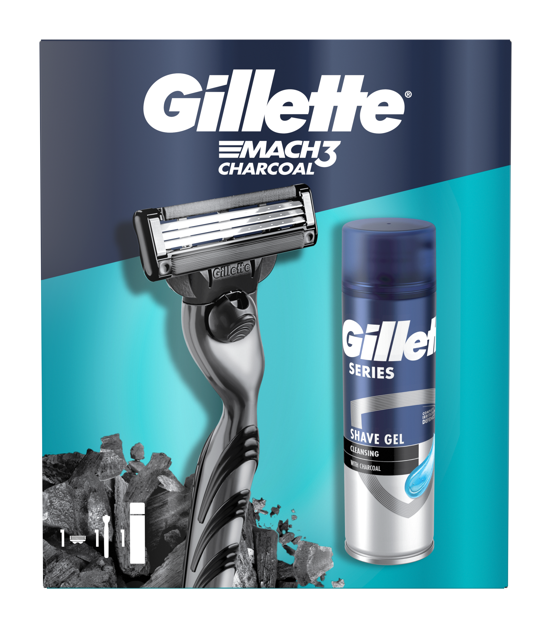 Dárková sada Gillette Mach3 Razor + gel na holení