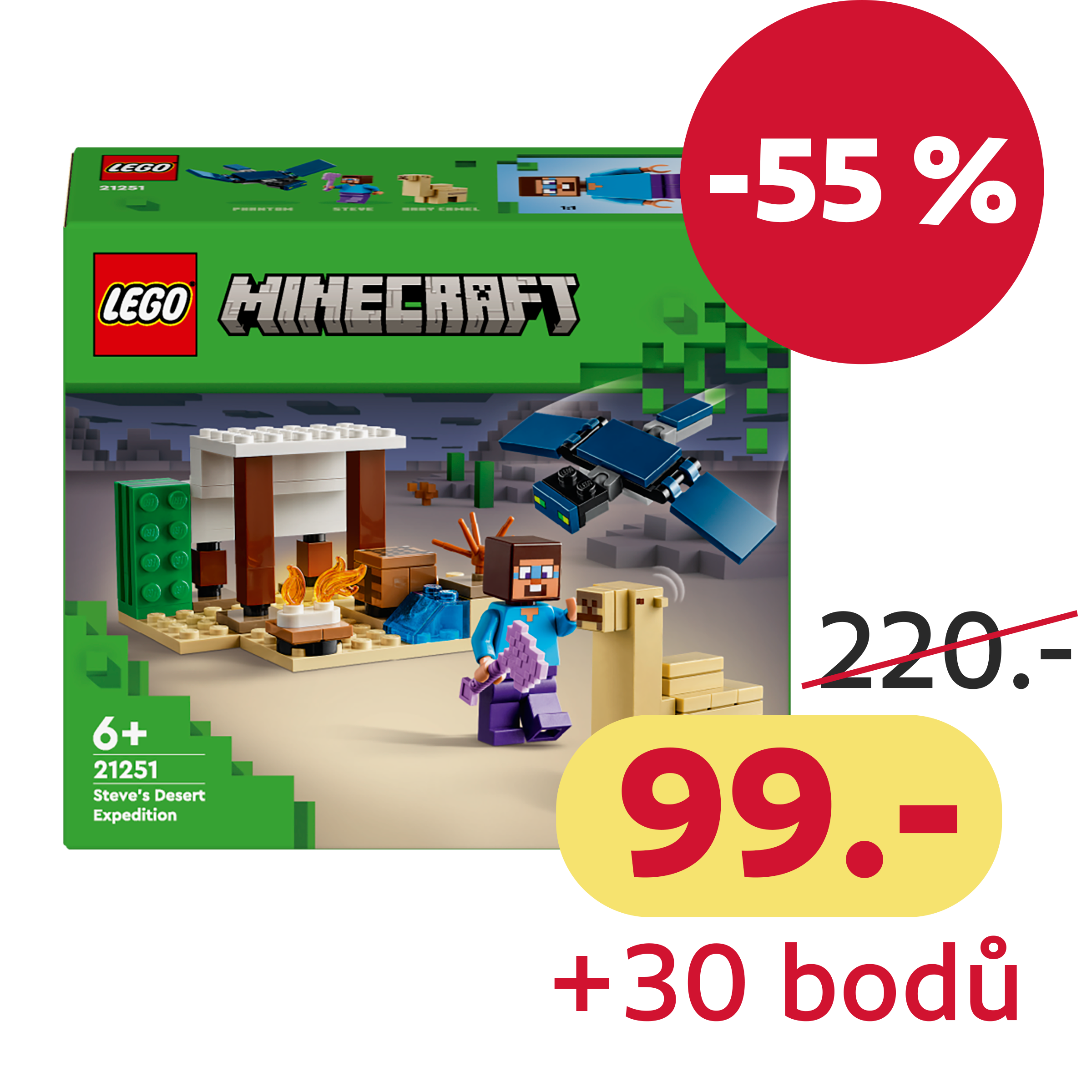 LEGO® Minecraft® Steve a výprava do pouště