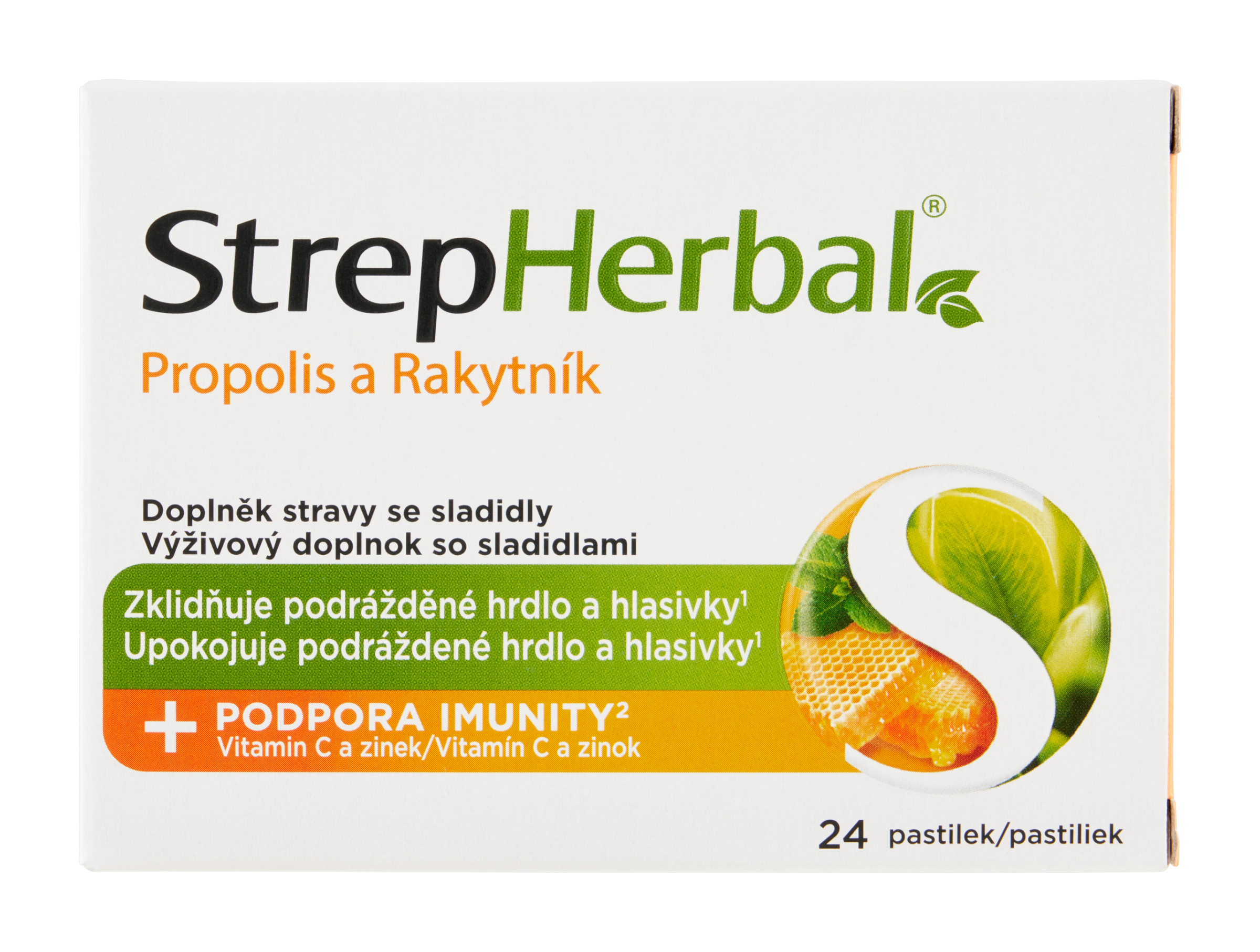 StrepHerbal Propolis a rakytník, doplněk stravy