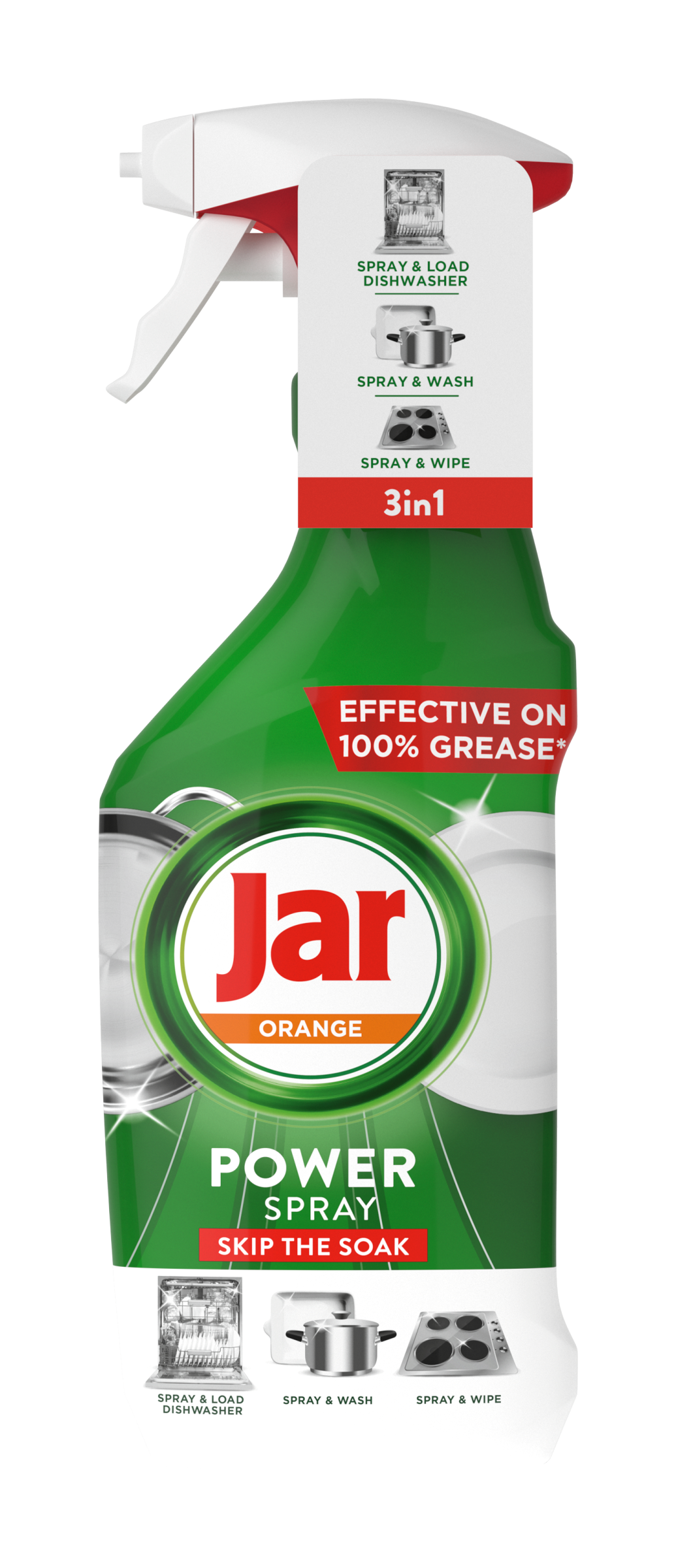 Jar Mycí prostředek na nádobí Power Spray Orange 3in1 500 ml