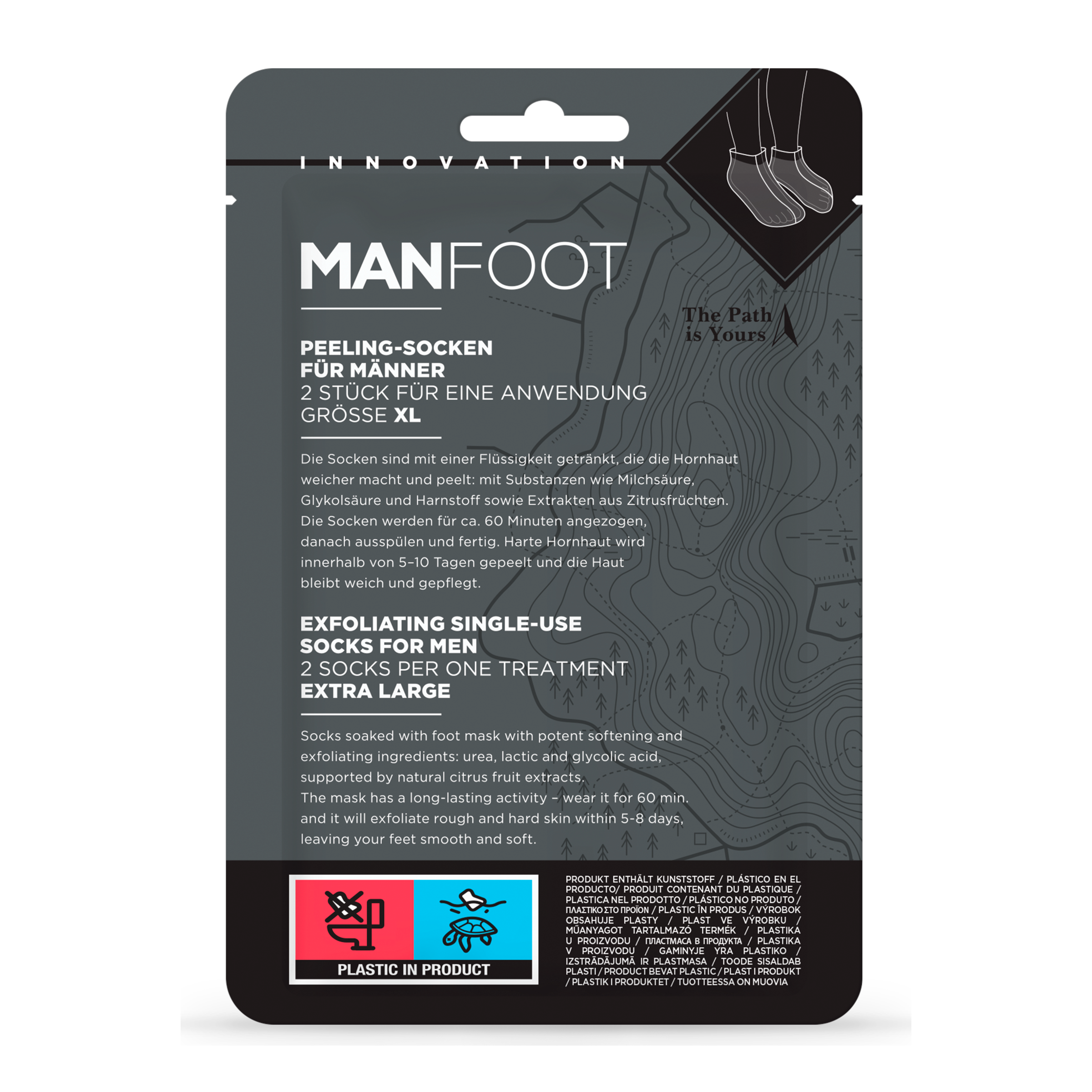 Exfoliační maska na nohy pro muže ManFoot