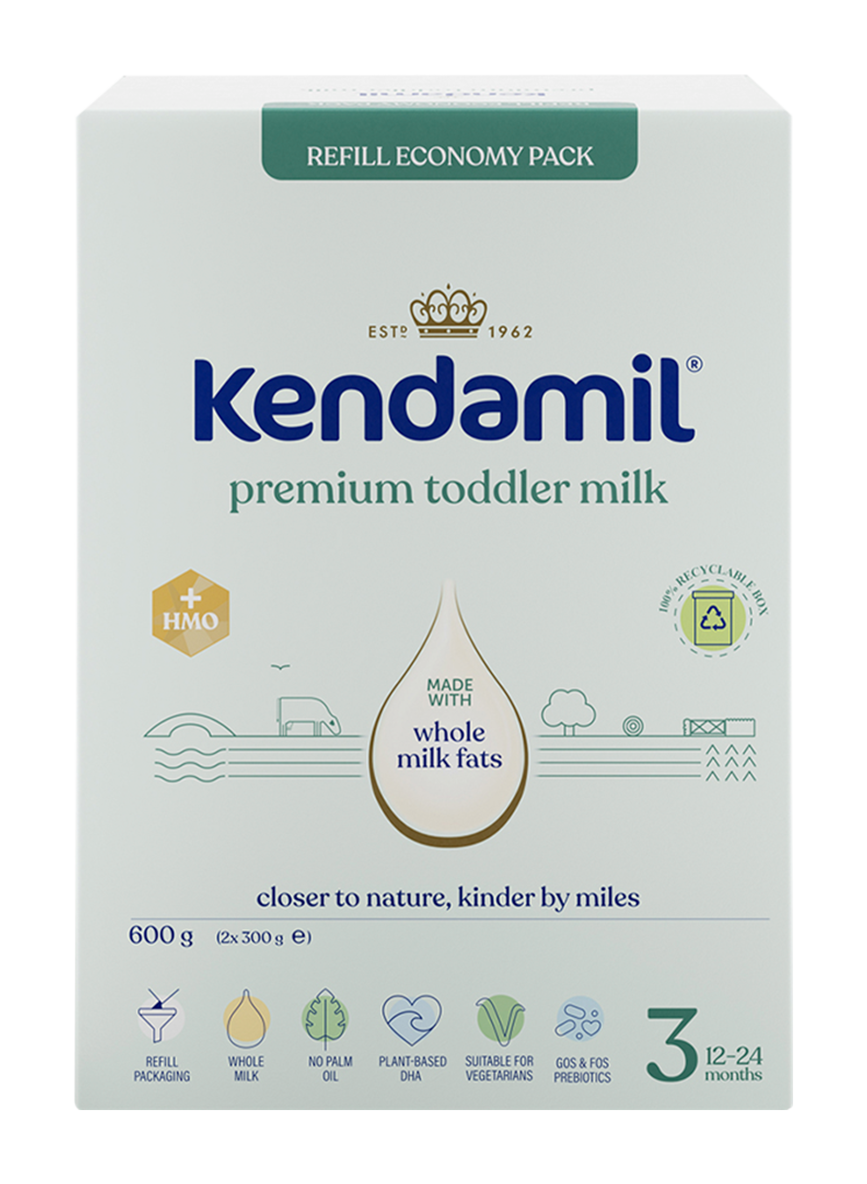 Kendamil Batolecí mléko Premium 3, 12m+ 600 g 600 g