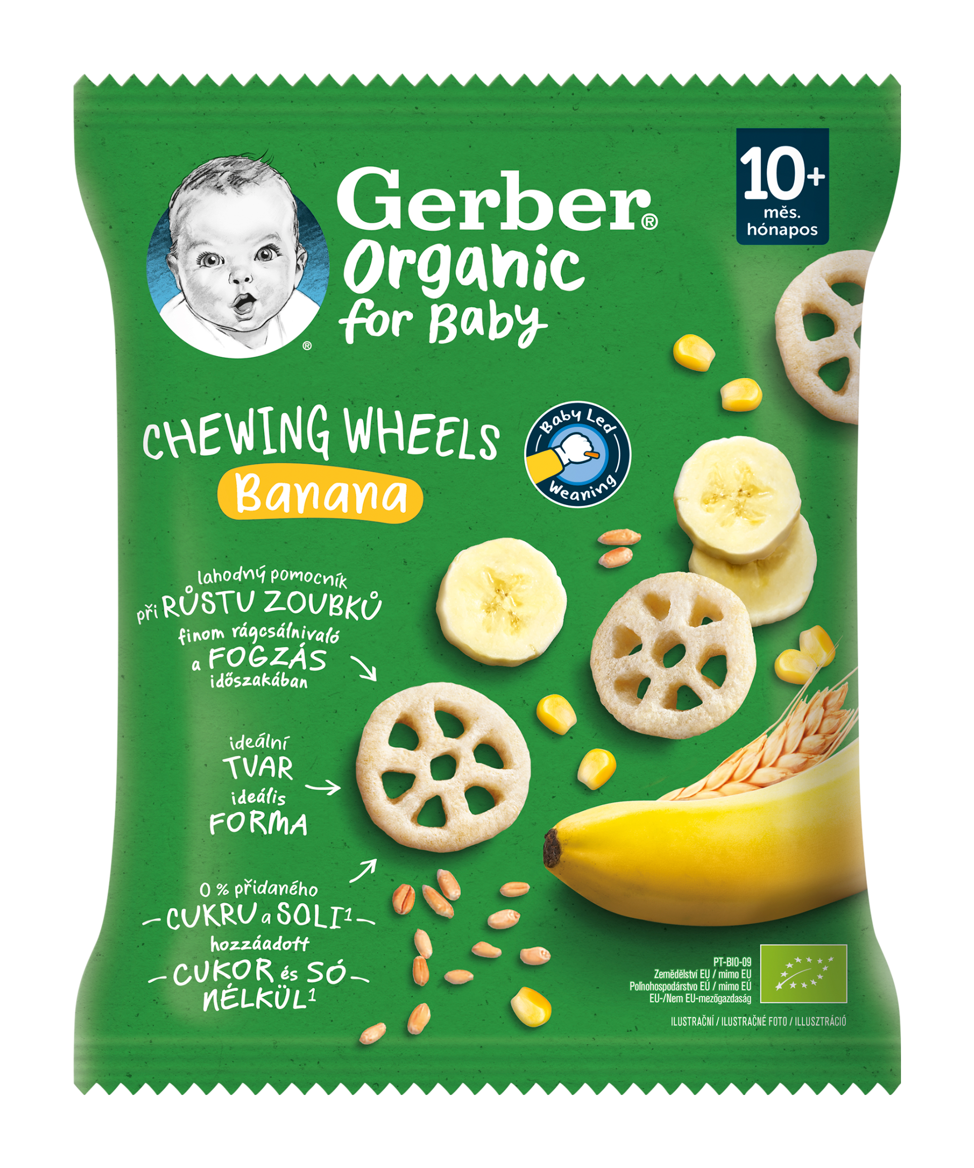 Křupavá kolečka Organic chewing wheels s banánem