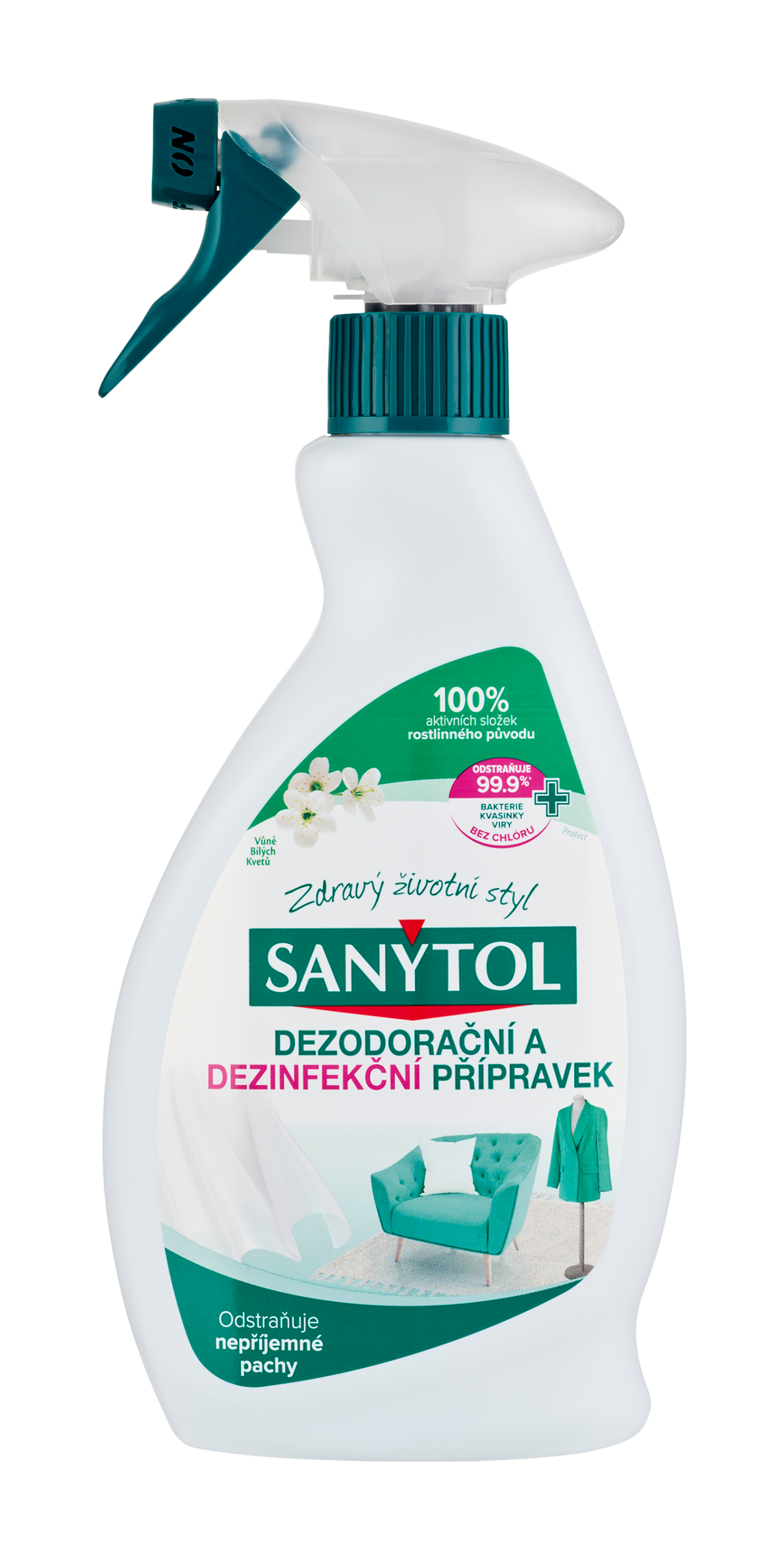 Sanytol Dezodorační a dezinfekční přípravek vůně bílých květů 500 ml