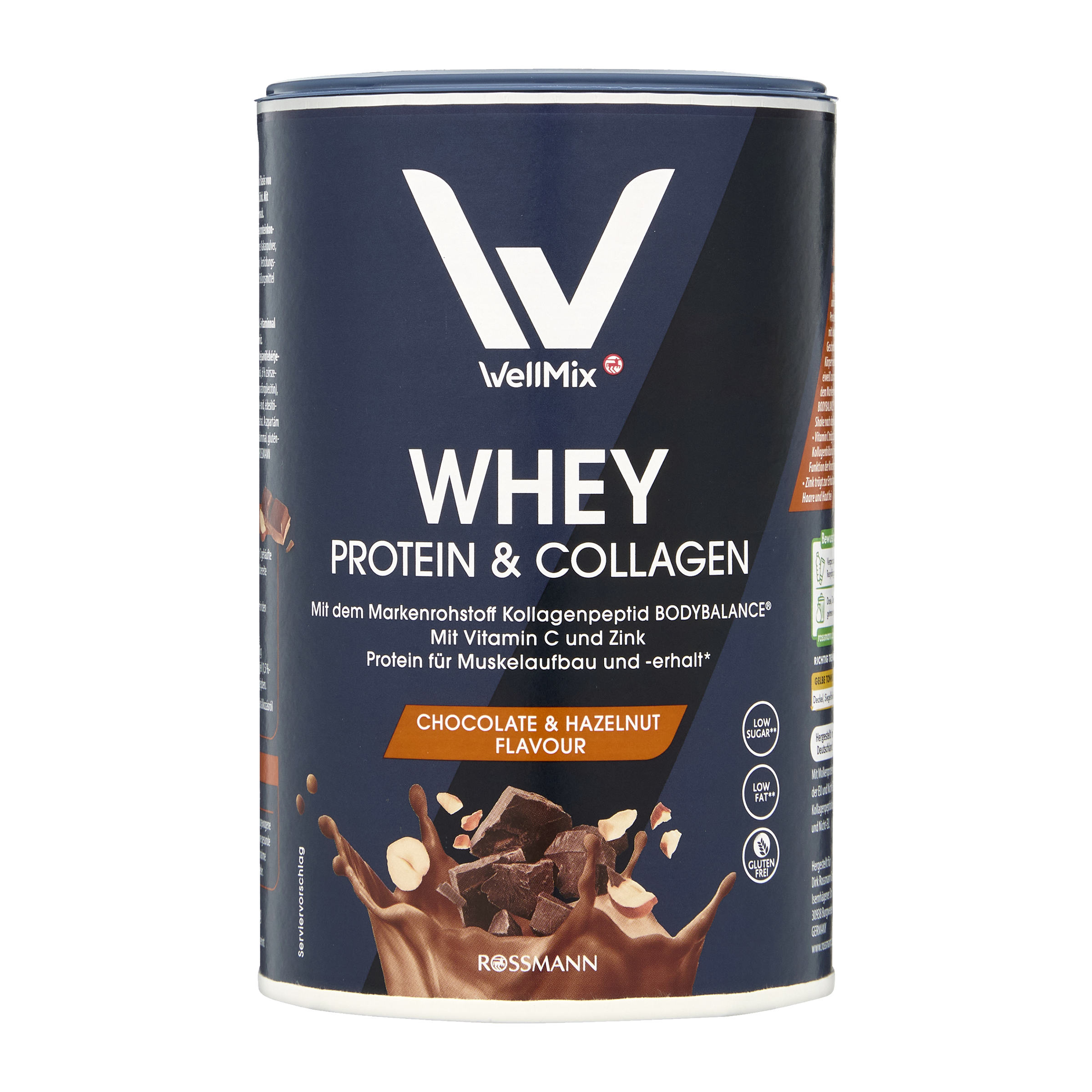 Směs na přípravu nápoje s příchutí oříšková čokoláda Whey Protein & Collagen 