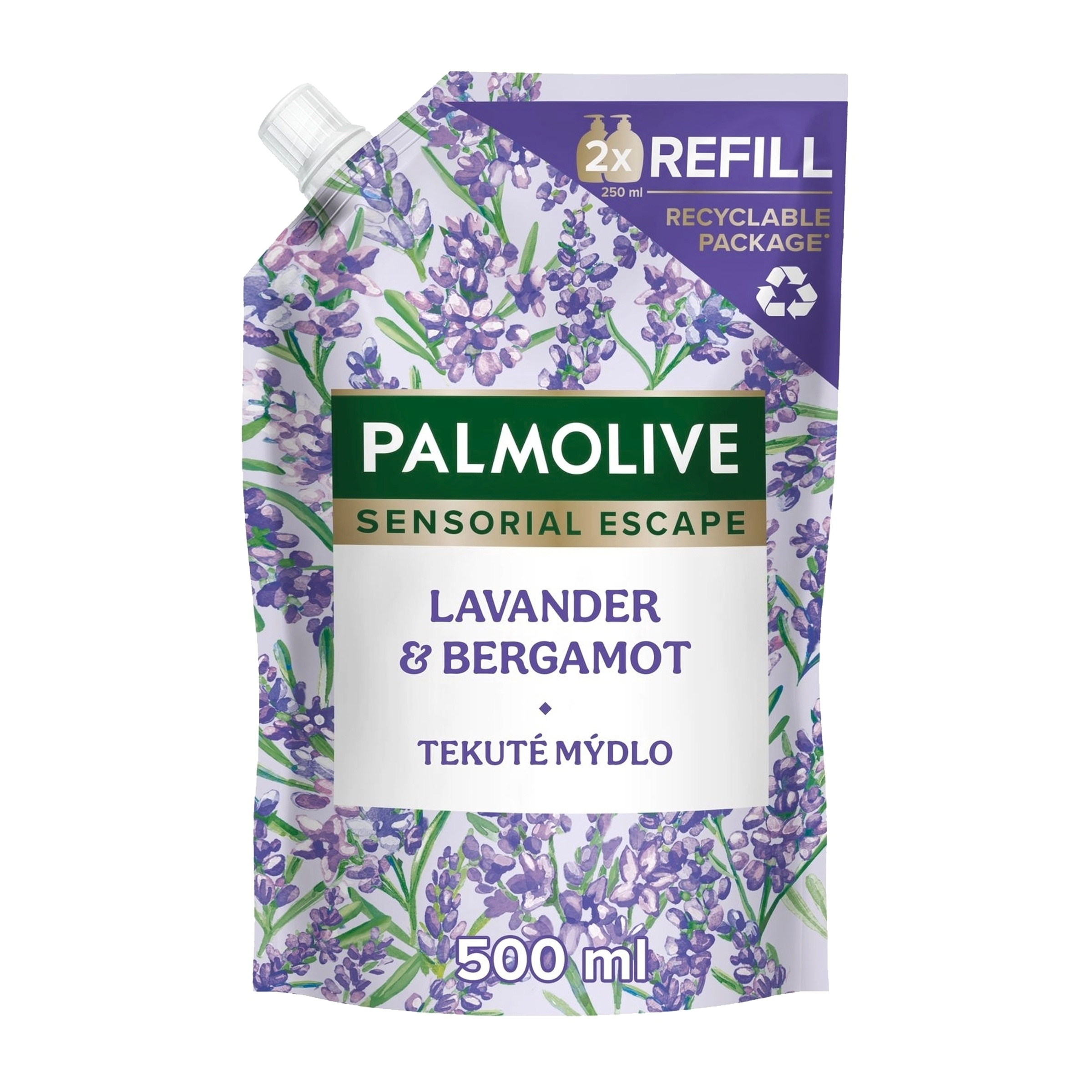Palmolive Tekuté mýdlo Sensorial Escape French Lavender & Bergamot náhradní náplň 500 ml