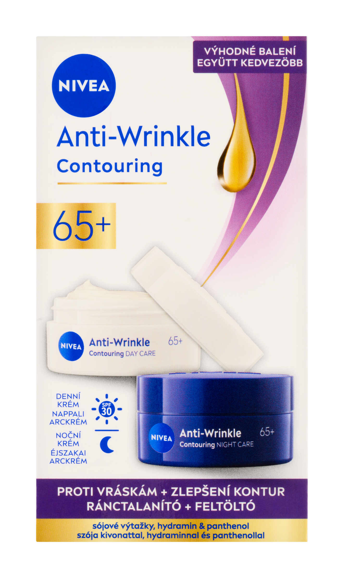 Denní a noční krém pro zlepšení kontur 65+ SPF 30