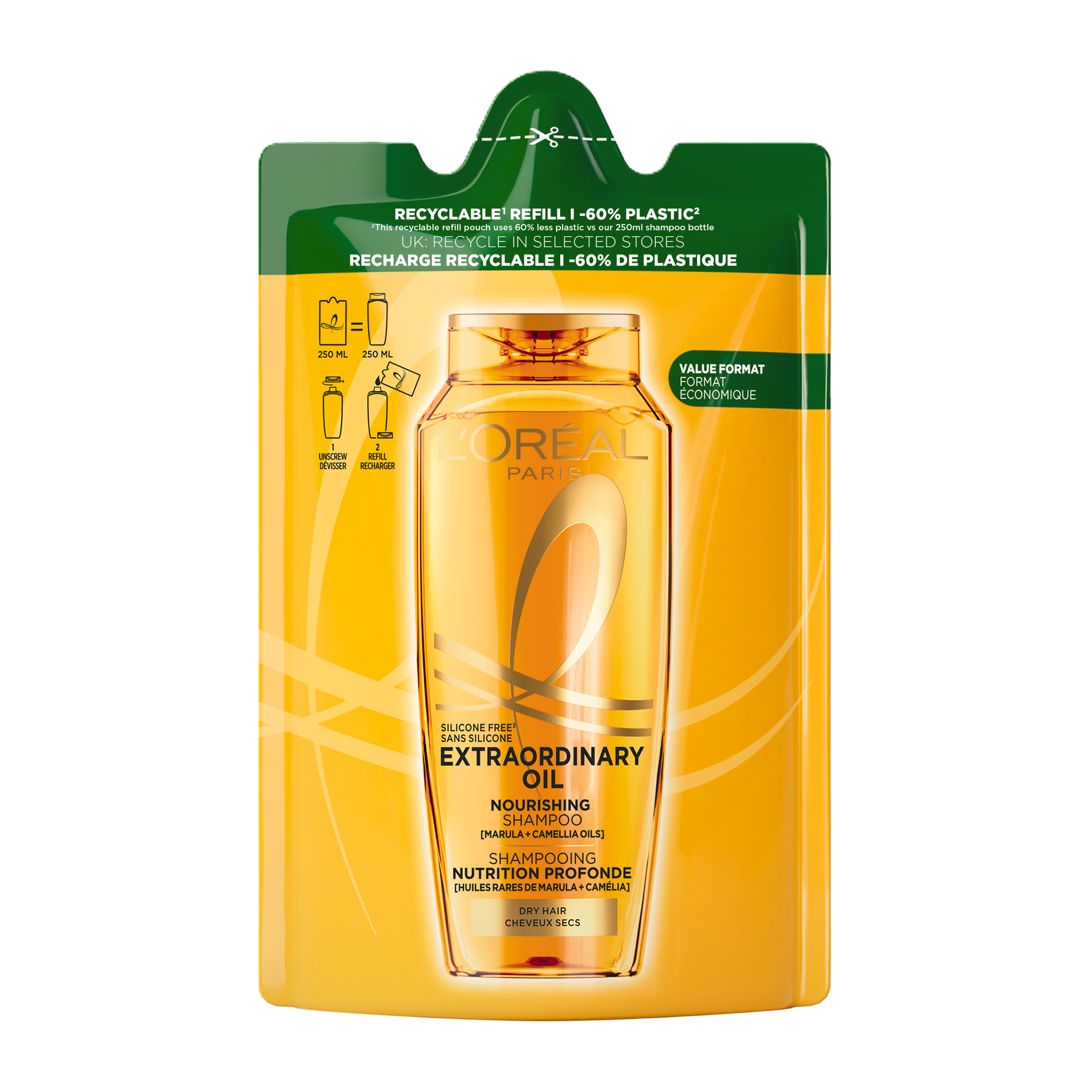 Šampon Extraordinary Oil náhradní náplň