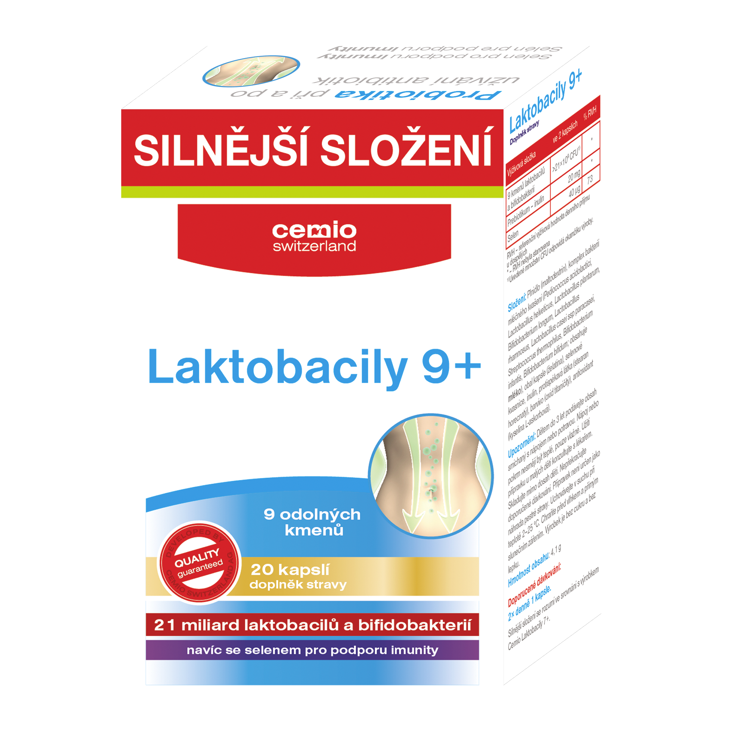 Laktobacily 9+, doplněk stravy